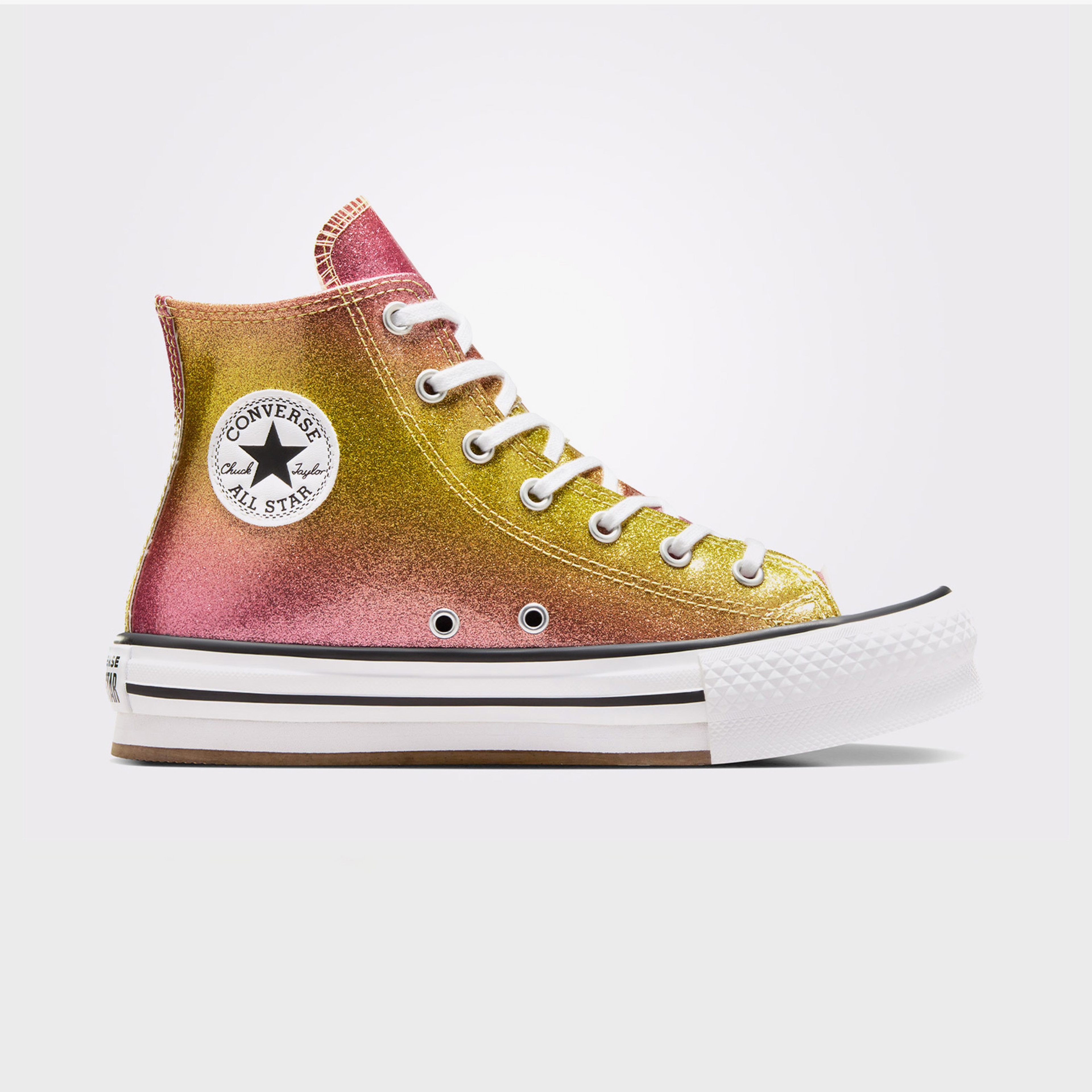 Converse Chuck Taylor All Star EVA Lift Citrus Glitz Çocuk Sarı Platform Sneaker
