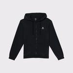 Converse Unisex Siyah Fermuarlı Hoodie