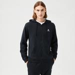 Converse Unisex Siyah Fermuarlı Hoodie