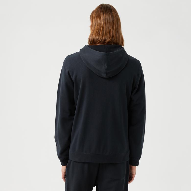 Converse Unisex Siyah Fermuarlı Hoodie