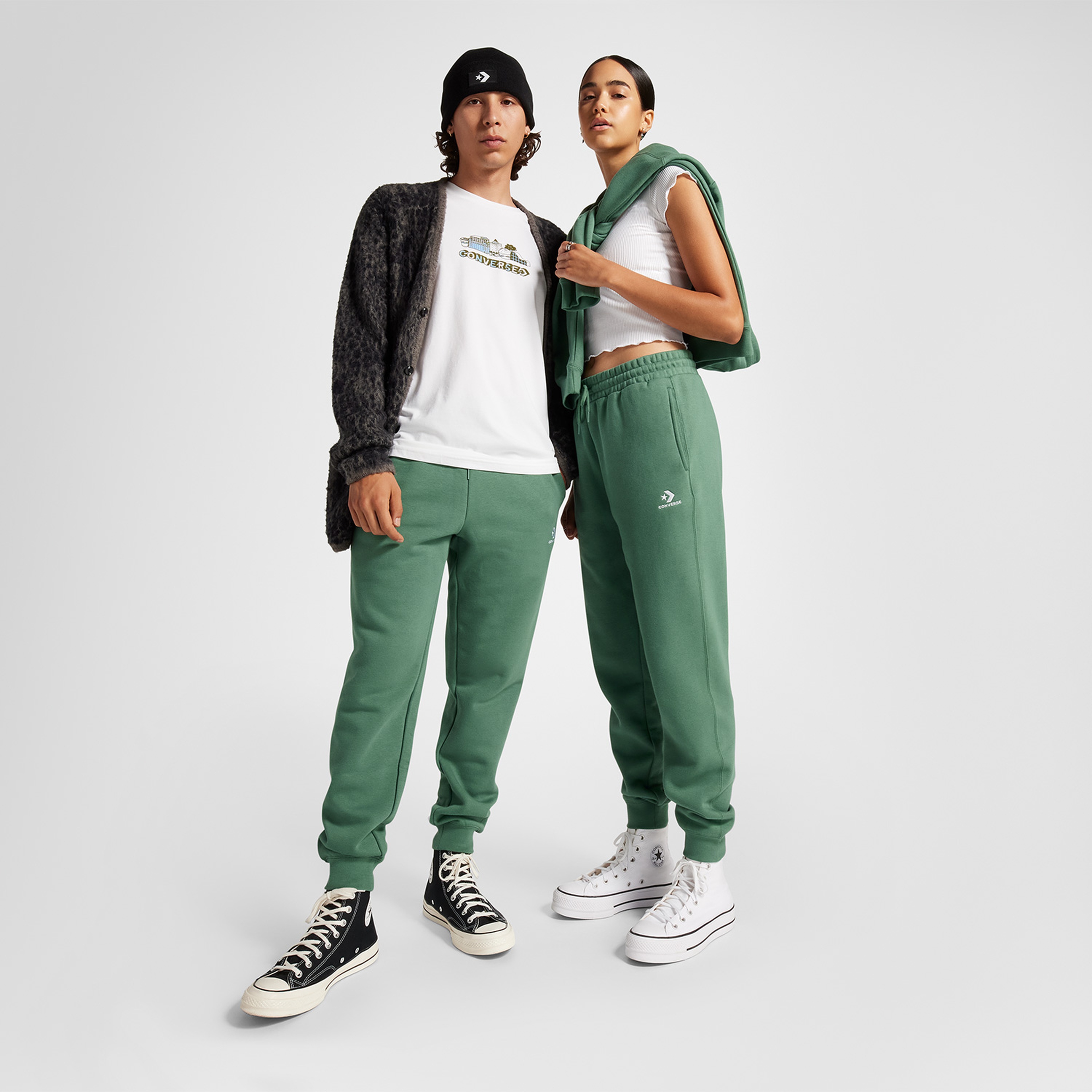 Converse Go-To Star Chevron Standard-Fit Unisex Yeşil Günlük Eşofman Altı