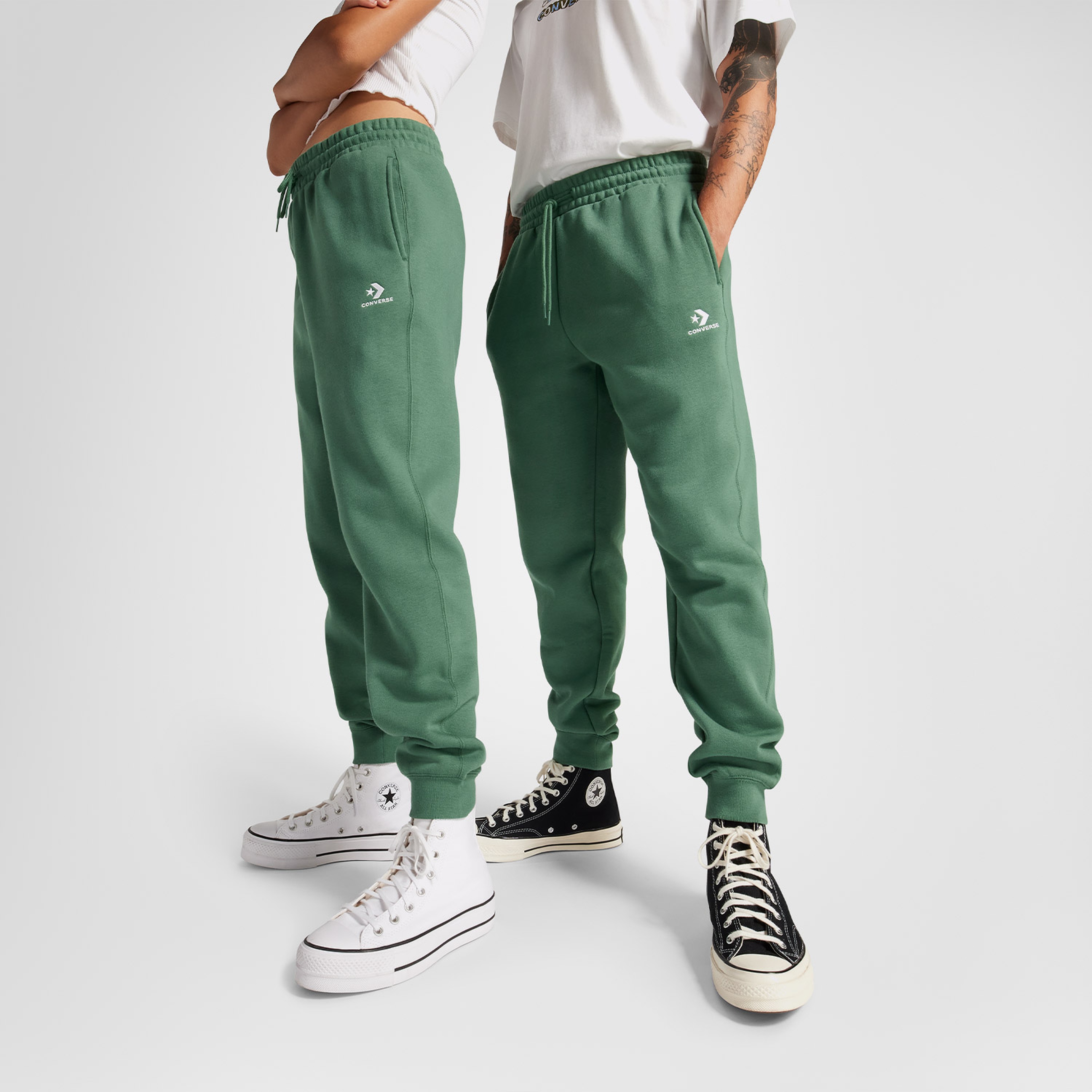 Converse Go-To Star Chevron Standard-Fit Unisex Yeşil Günlük Eşofman Altı