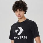 Converse Go-To Star Chevron Logo Unisex Siyah T-Shirt