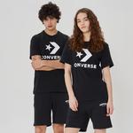 Converse Go-To Star Chevron Logo Unisex Siyah T-Shirt