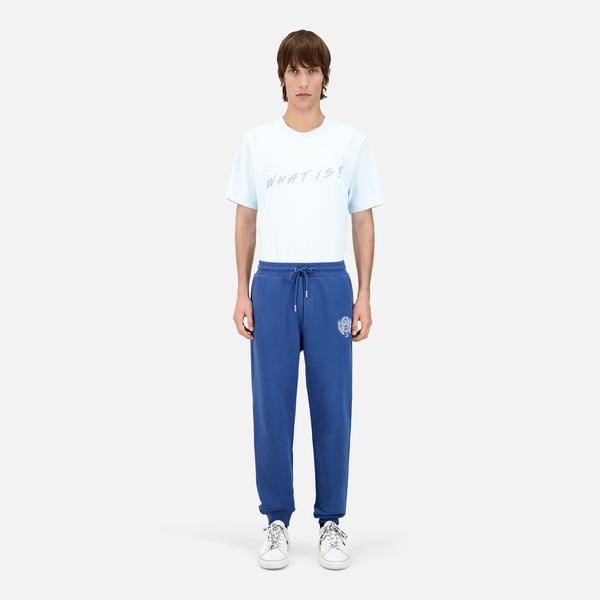 ERKEK LOGO BASKILI MAVİ EŞOFMAN ALTI