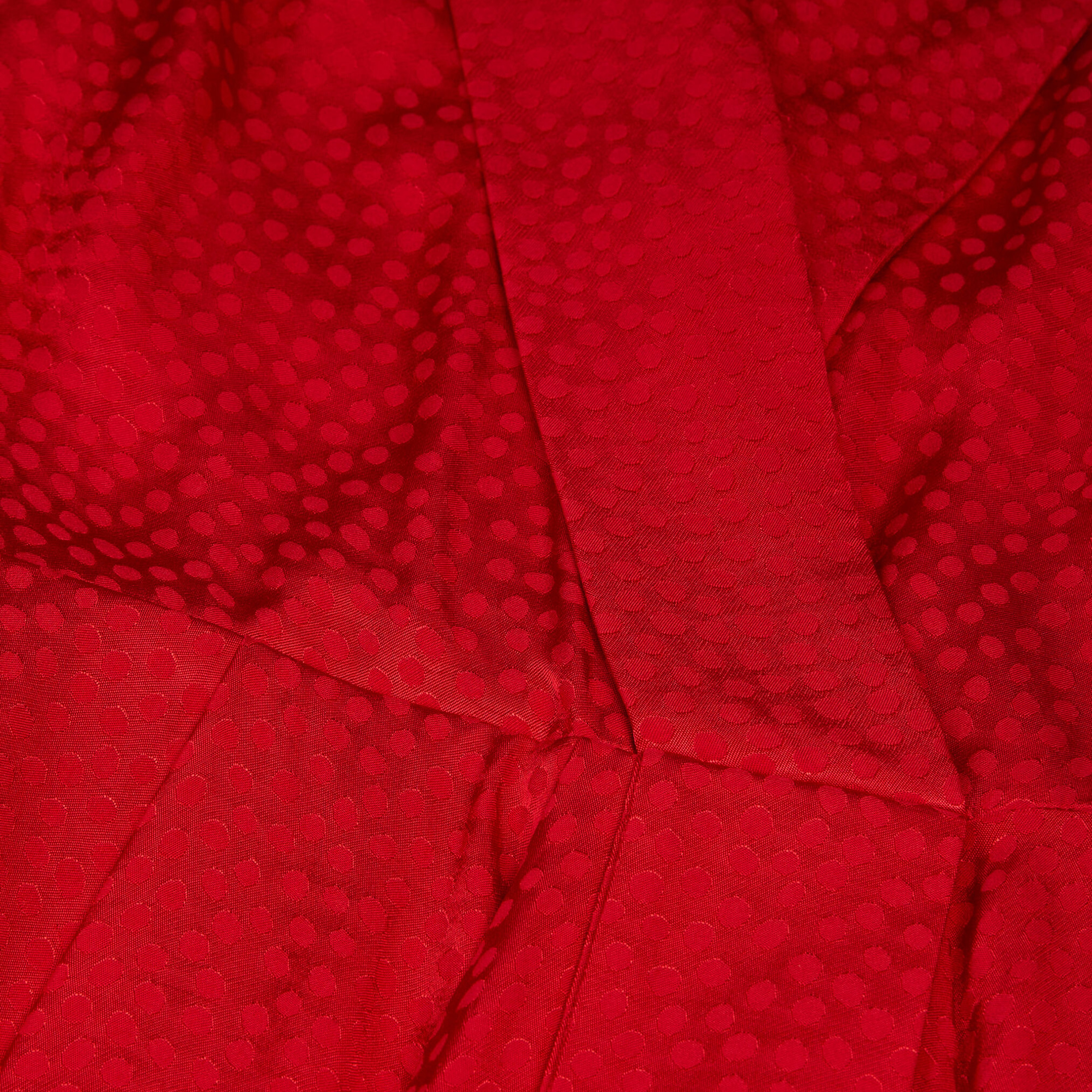 KIRMIZI PUANTİYELİ V YAKA KIRMIZI ELBİSE