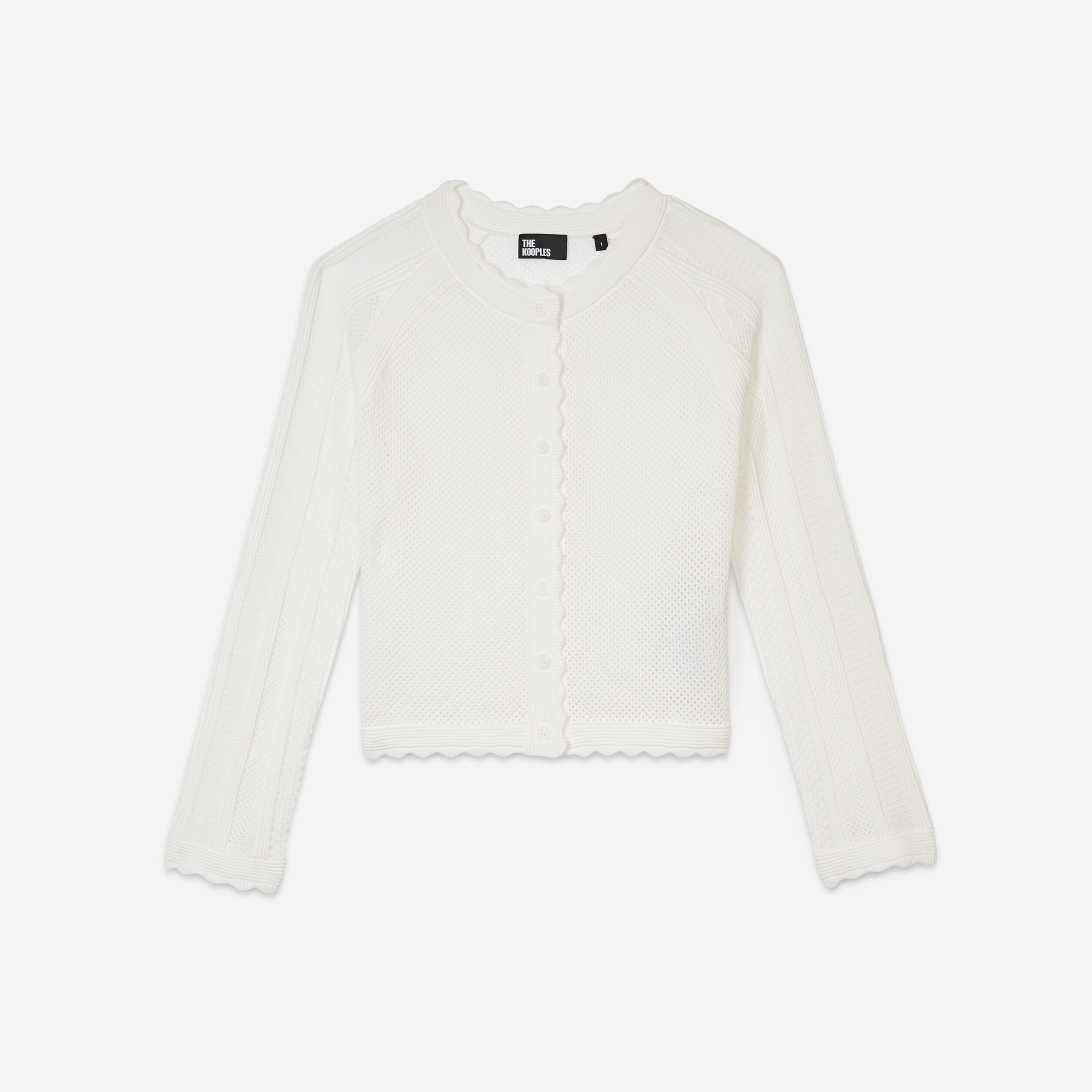 KADIN BEYAZ CROP ÖRGÜ HIRKA