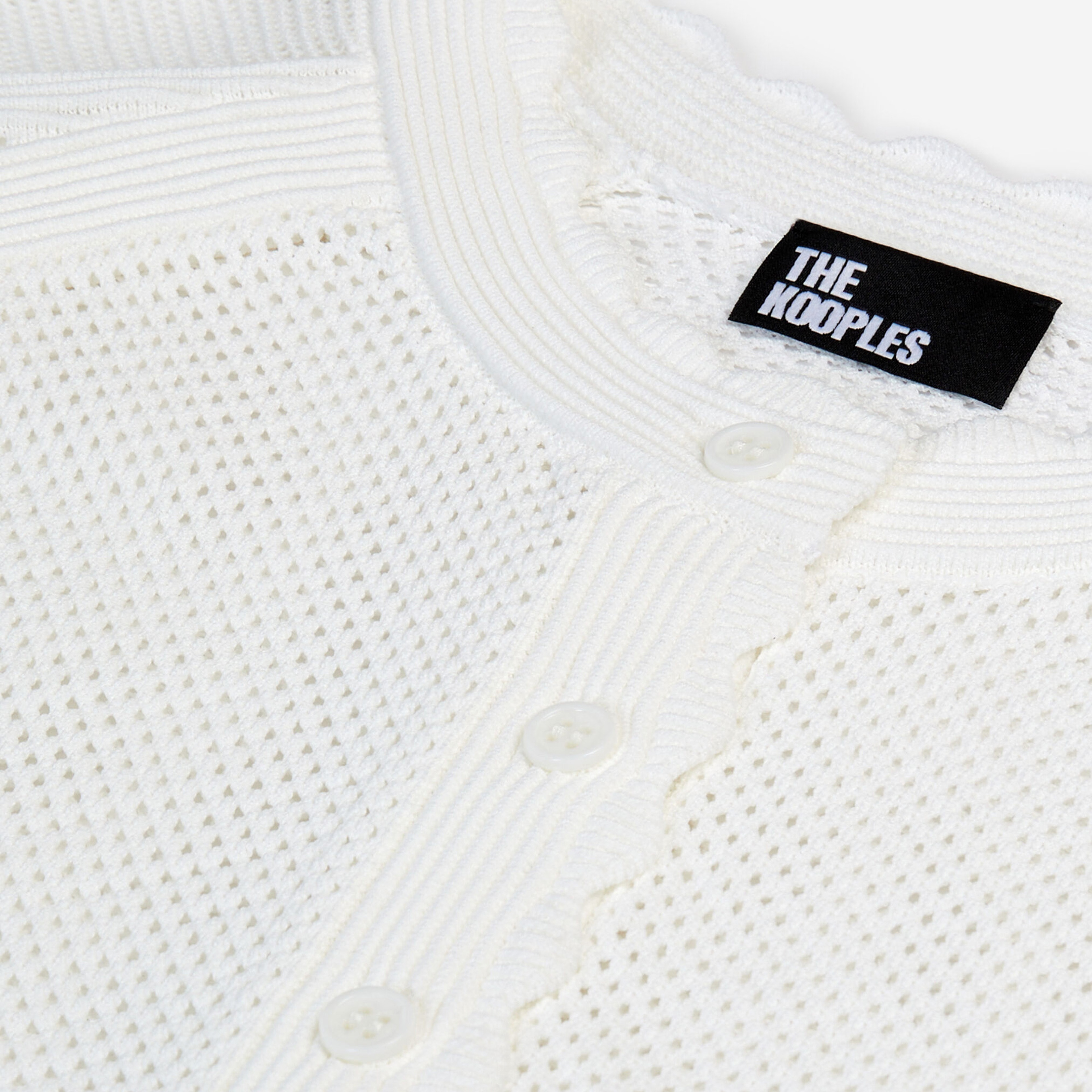 KADIN BEYAZ CROP ÖRGÜ HIRKA