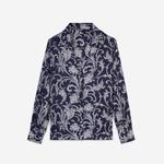 KADIN DESENLİ LACİVERT GÖMLEK