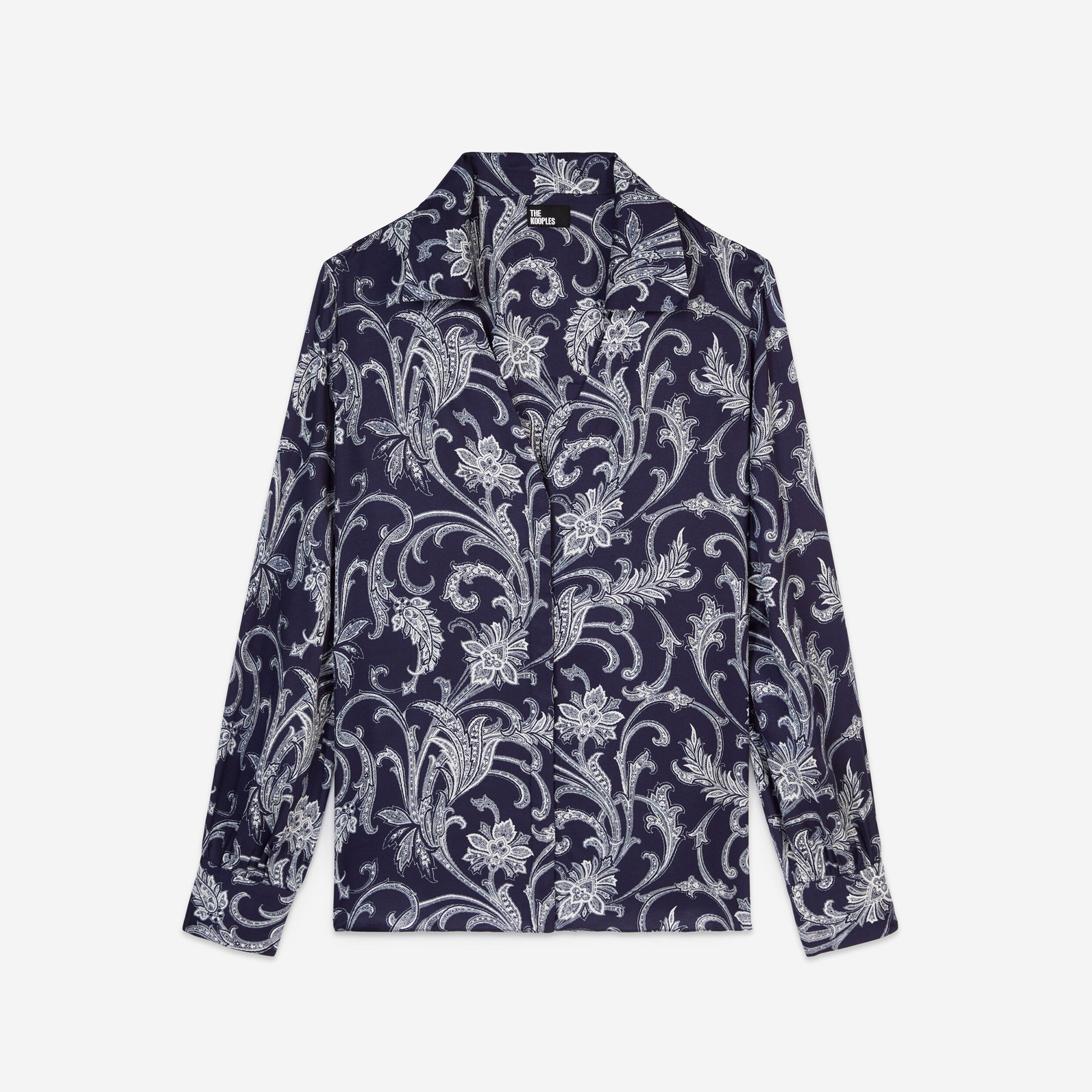 KADIN DESENLİ LACİVERT GÖMLEK