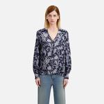 KADIN DESENLİ LACİVERT GÖMLEK