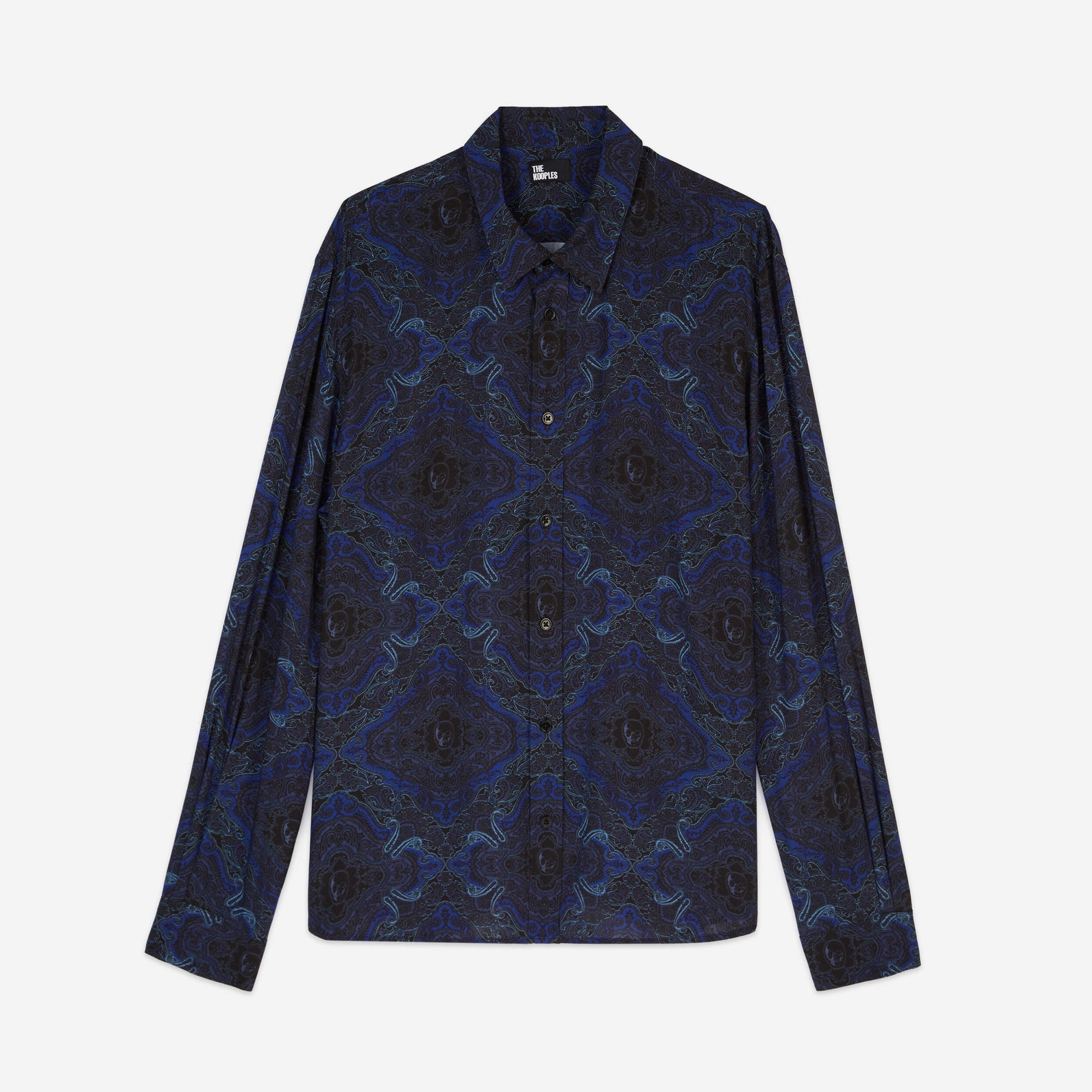 ERKEK DESENLİ LACİVERT GÖMLEK