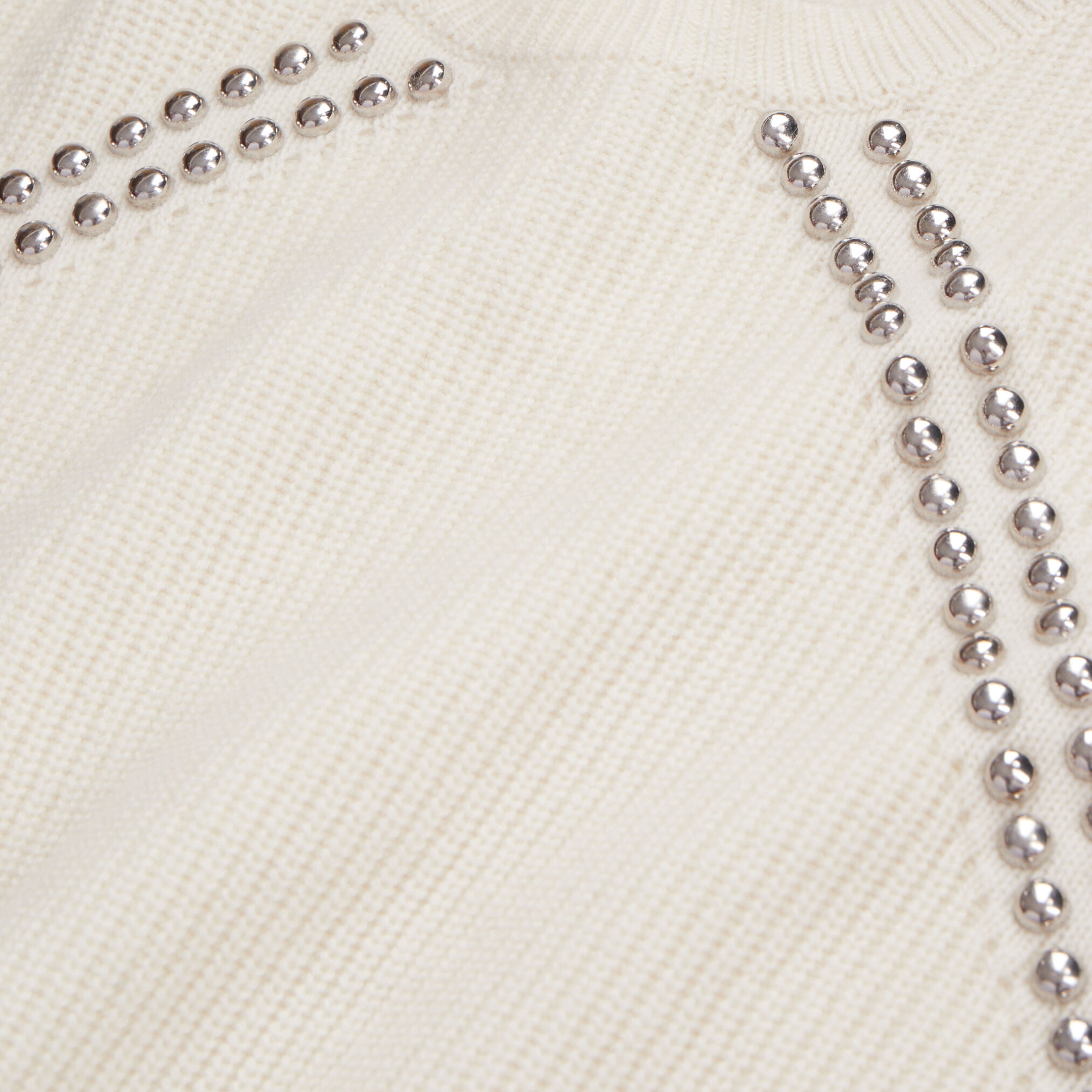 KADIN ZIMBA DETAYLI YÜN KREM KAZAK