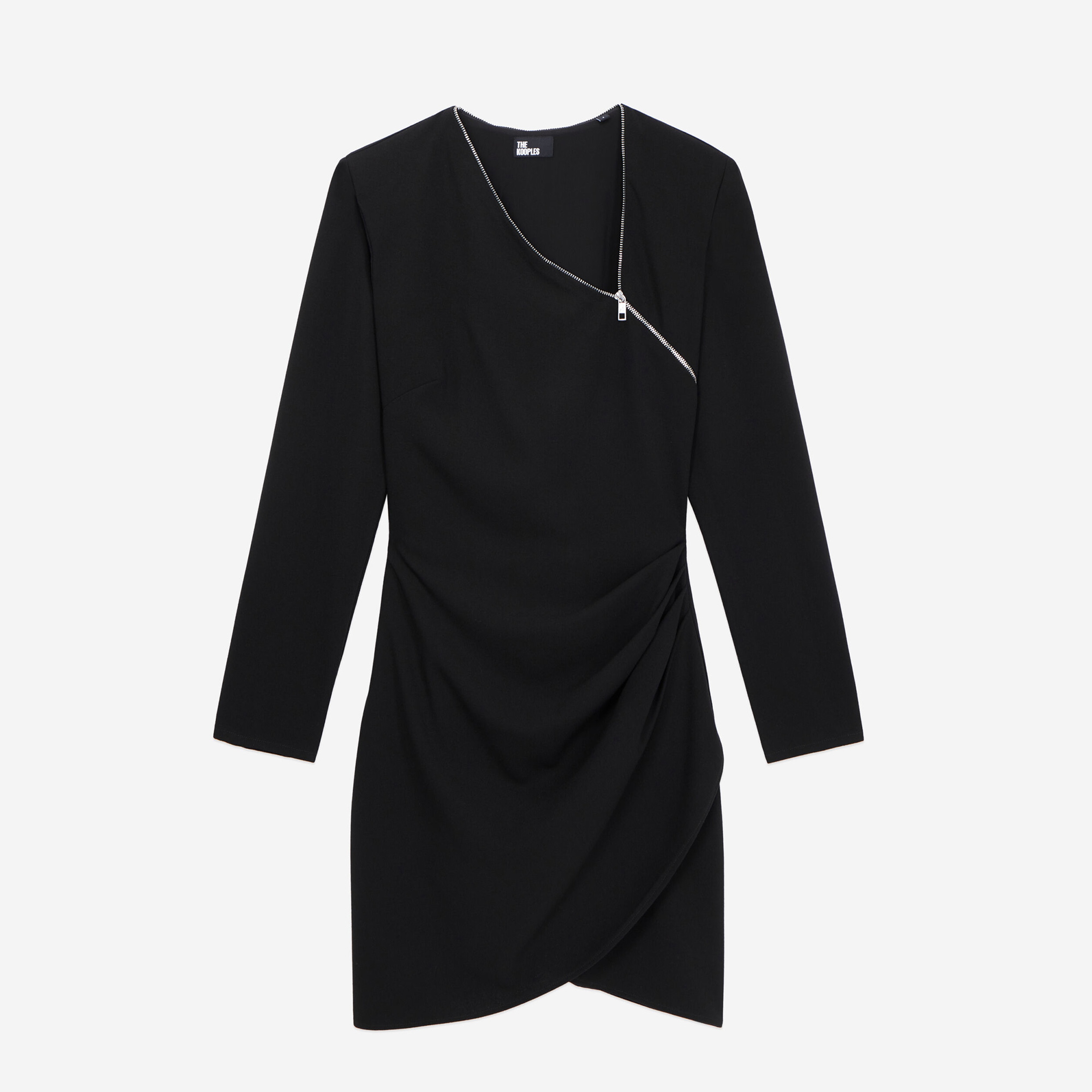 KADIN FERMUARLI SİYAH ELBİSE