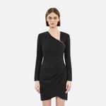 KADIN FERMUARLI SİYAH ELBİSE