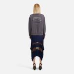 KADIN BASKILI BİSİKLET YAKA GRİ SWEATSHIRT