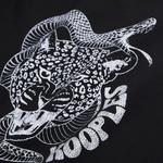 KADIN BASKILI BİSİKLET YAKA SİYAH SWEATSHIRT