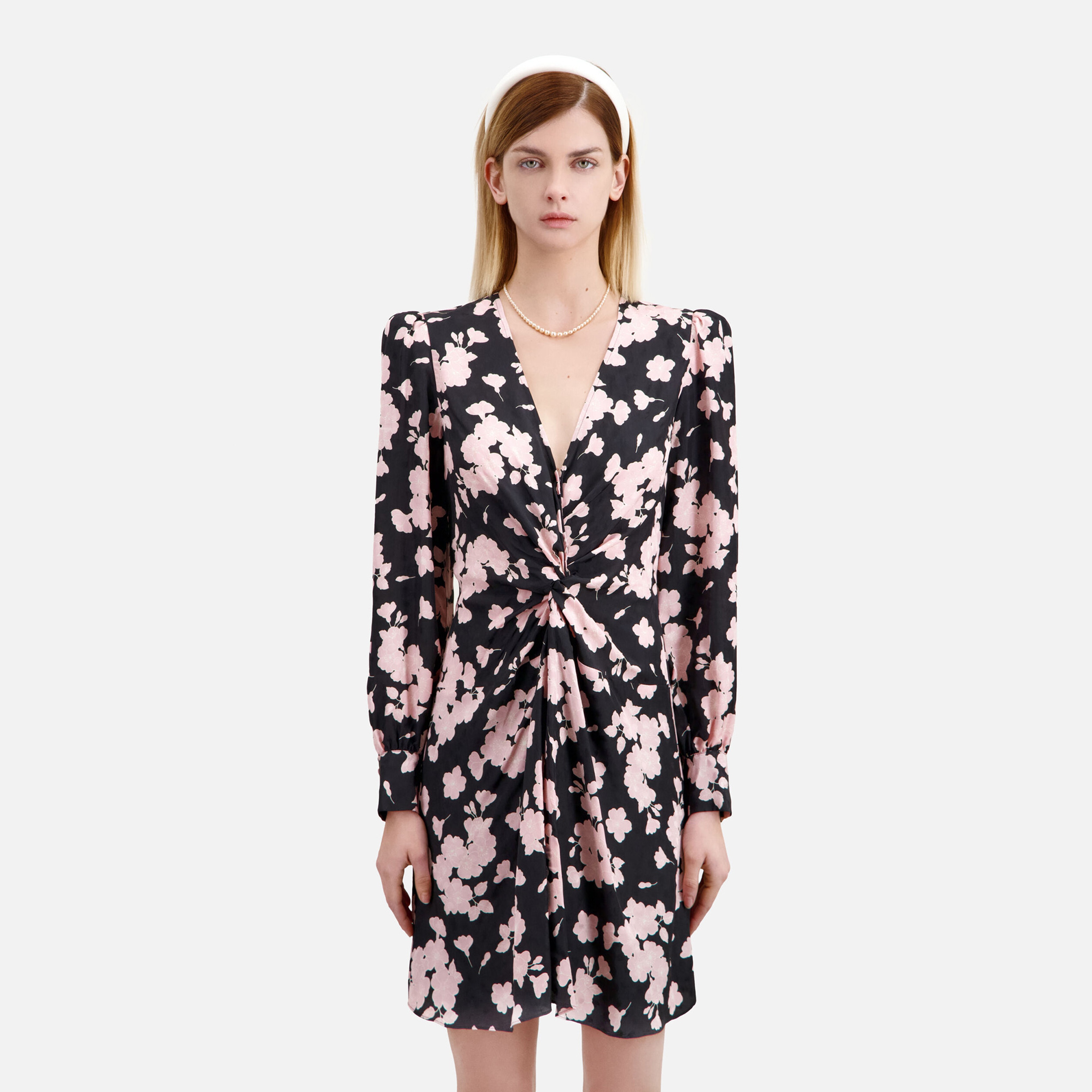 KADIN BASKILI SİYAH  ELBİSE