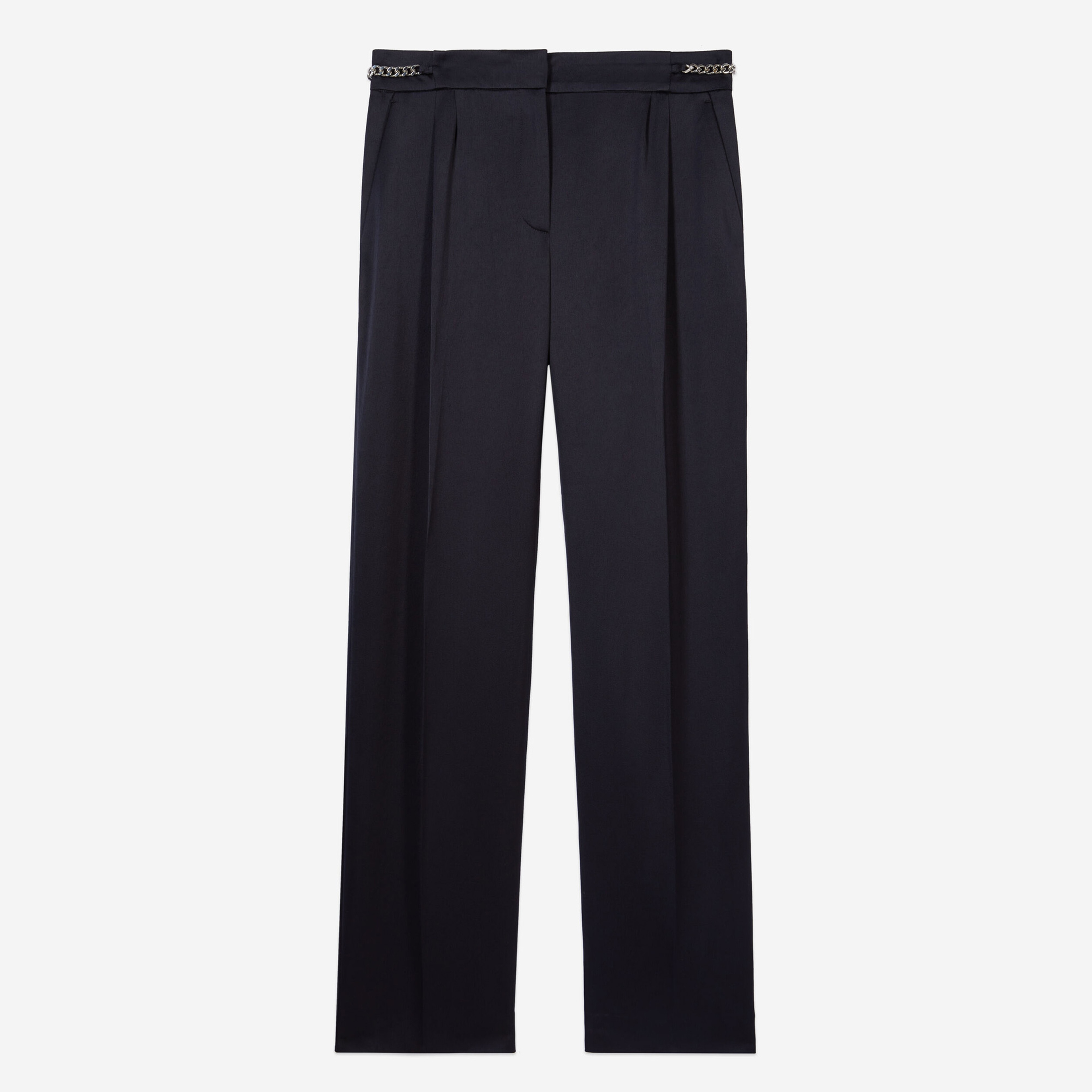 KADIN ZİNCİR DETAYLI LACİVERT PANTOLON