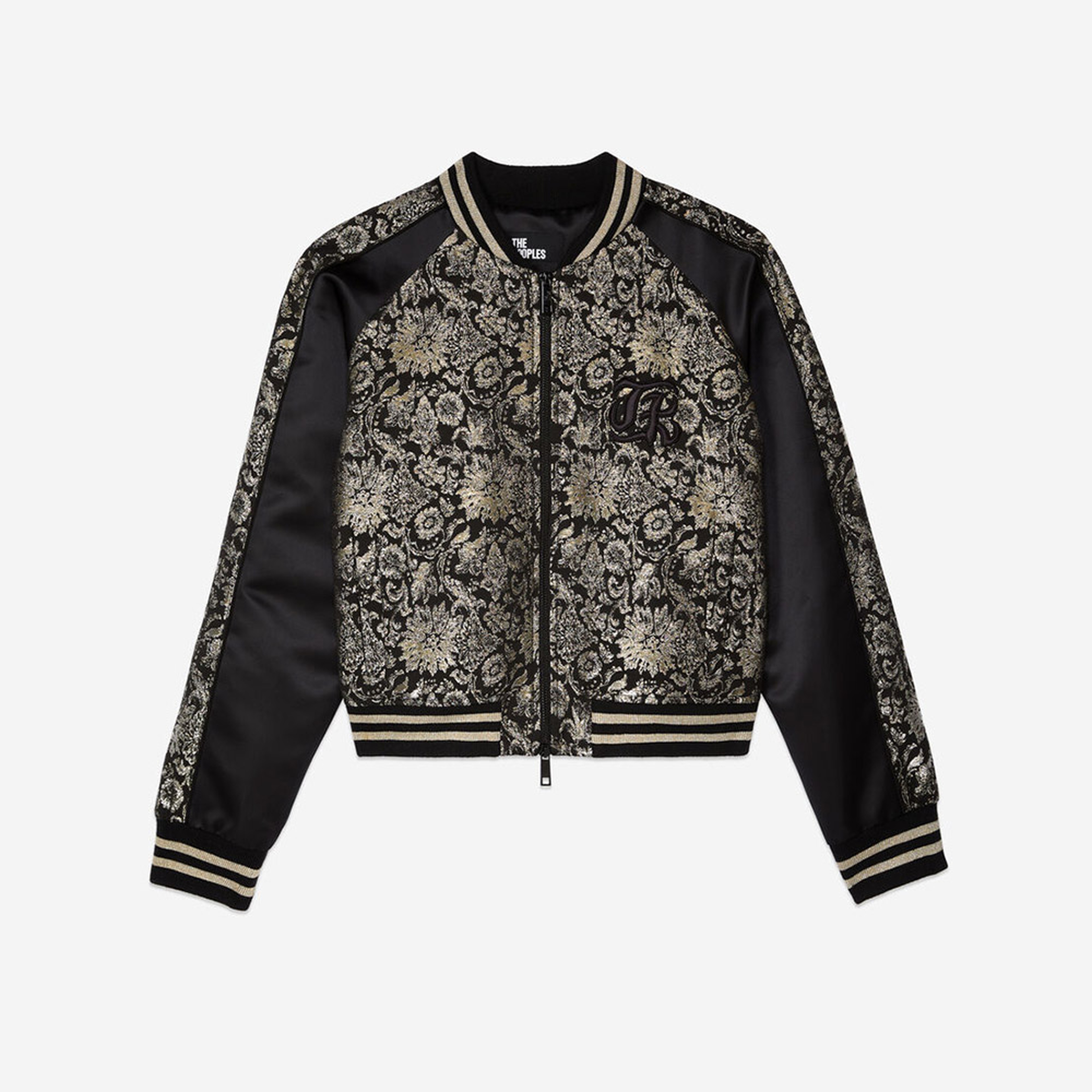 KADIN SİYAH METALİK DESENLİ CEKET