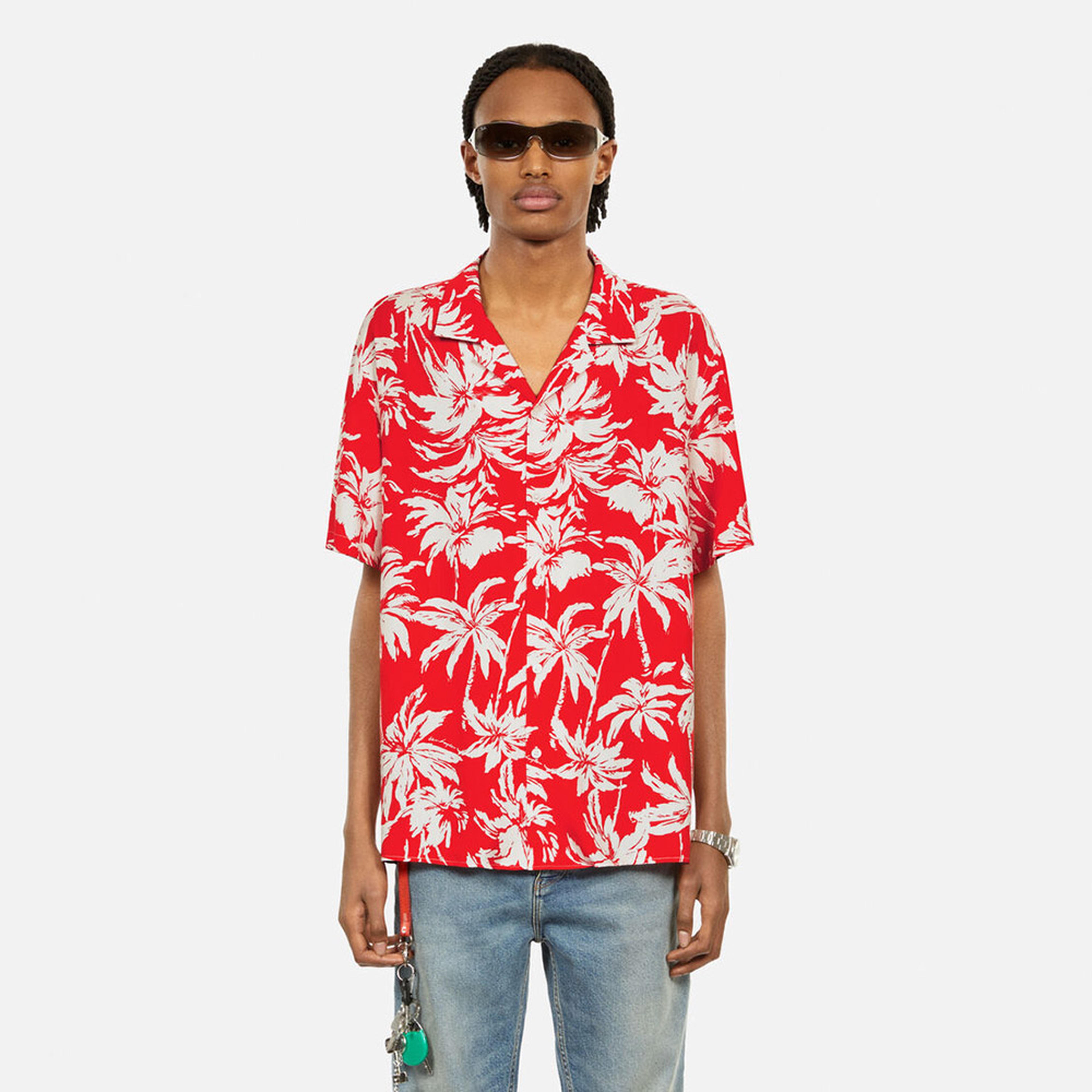 ERKEK KIRMIZI DESENLİ GÖMLEK