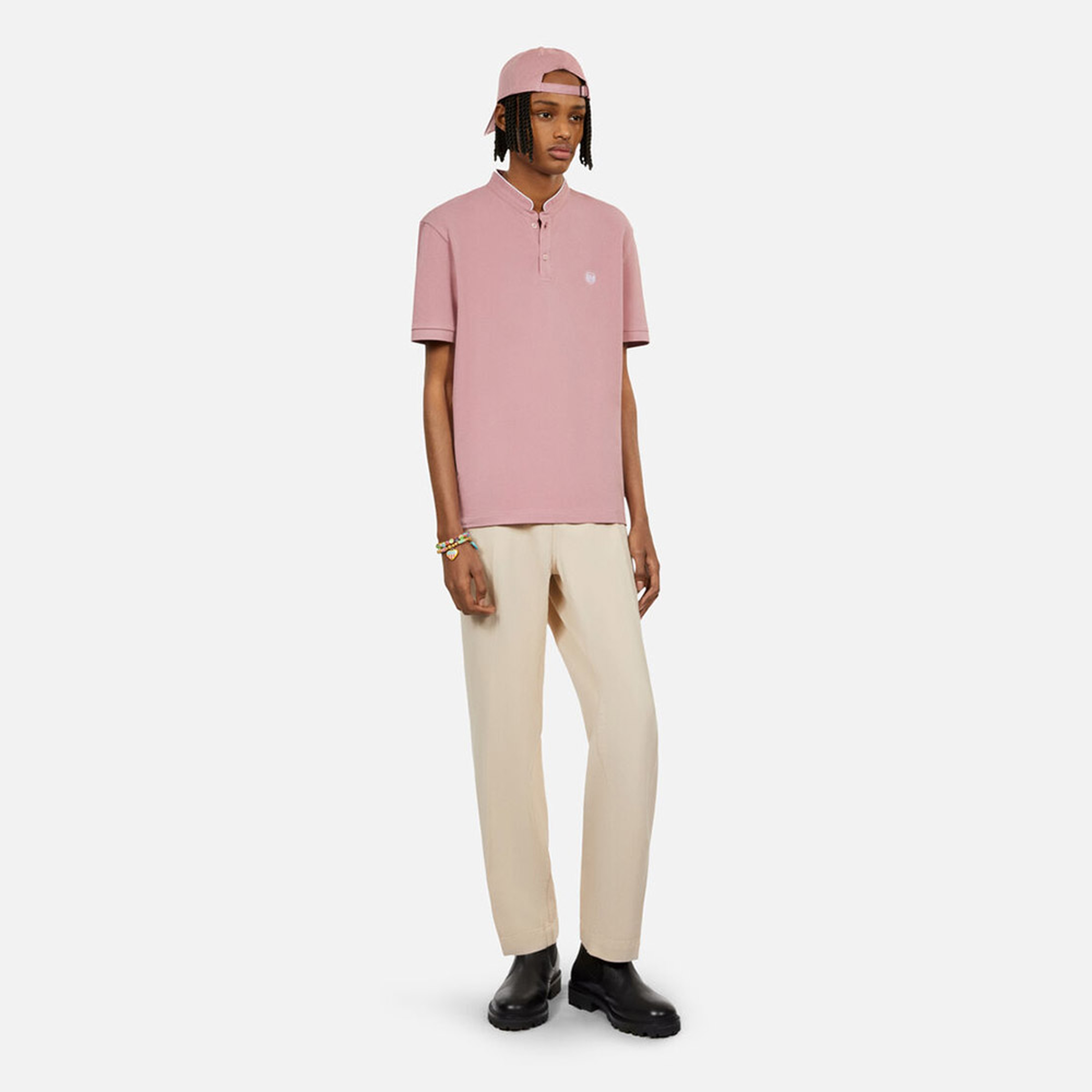 ERKEK PEMBE SLIM FIT POLO T-SHIRT