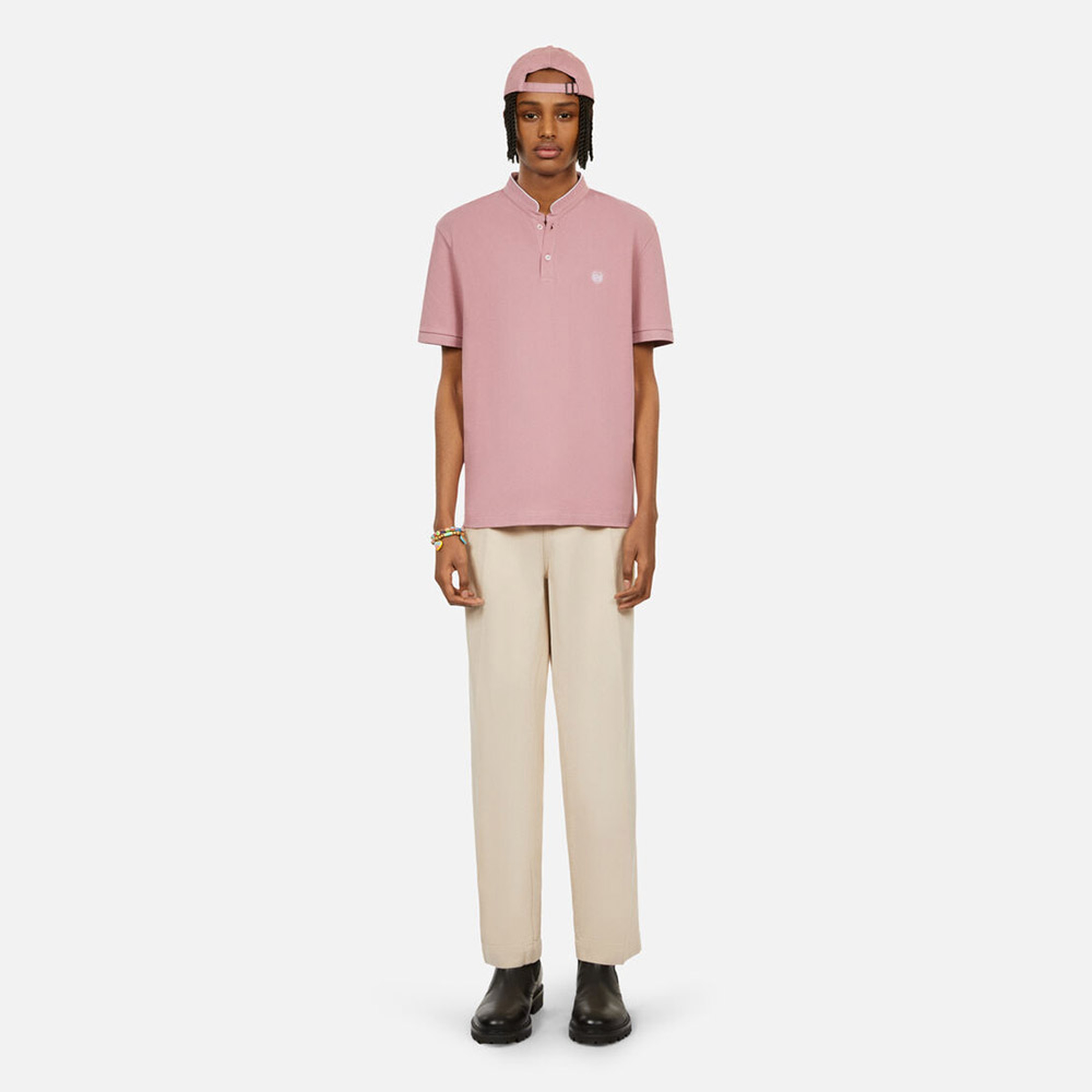 ERKEK PEMBE SLIM FIT POLO T-SHIRT