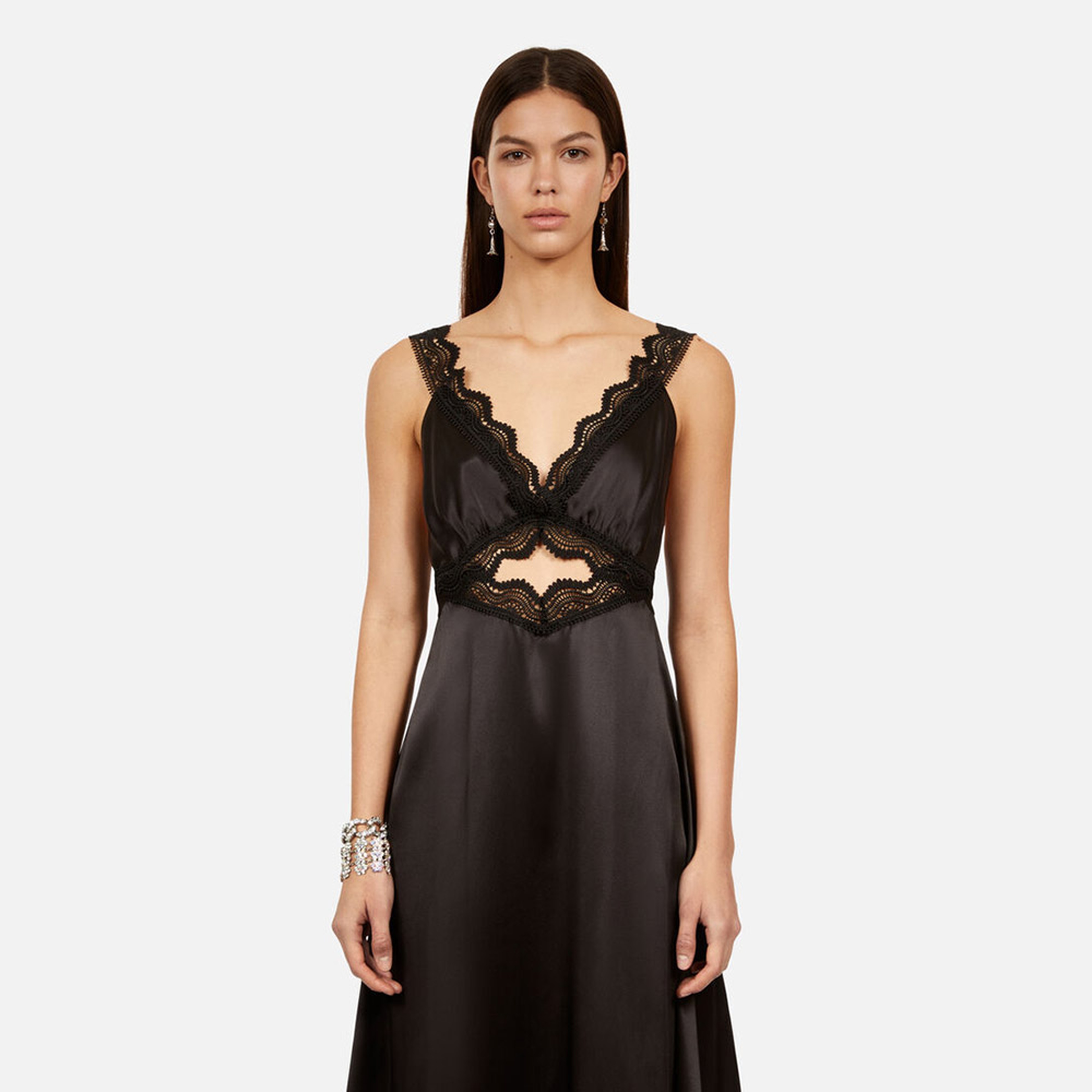 KADIN SİYAH UZUN ELBİSE