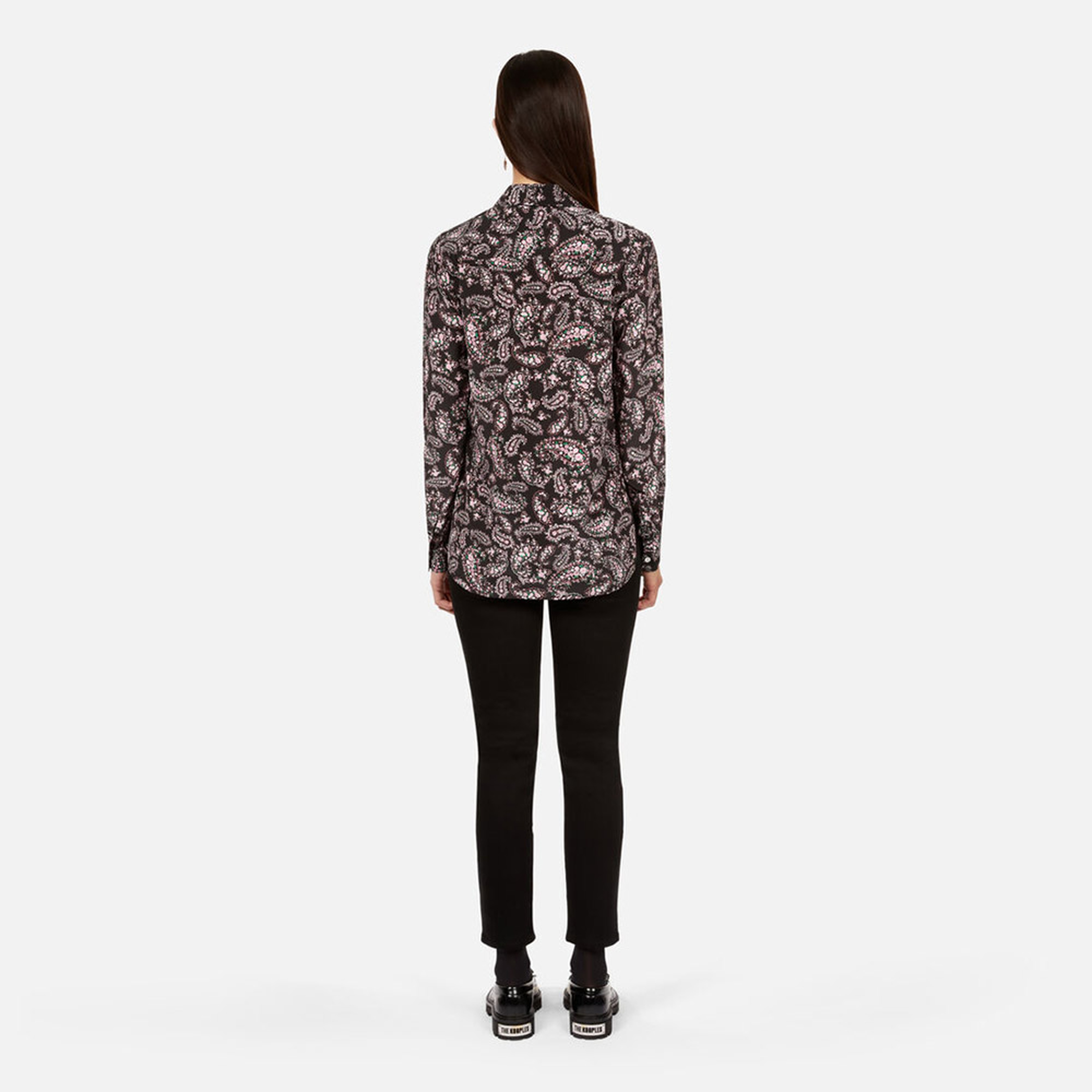 KADIN BASKILI PEMBE GÖMLEK