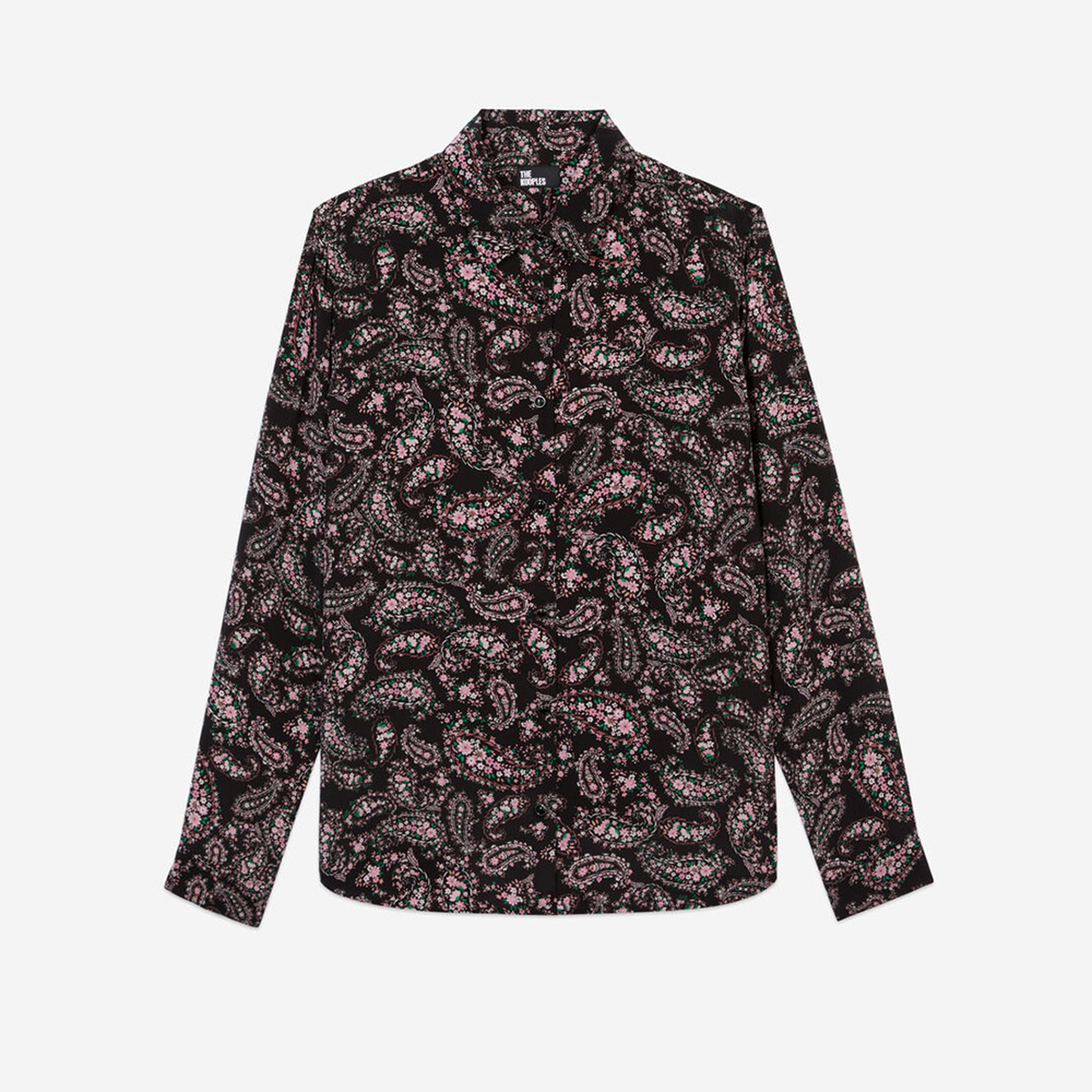 KADIN BASKILI PEMBE GÖMLEK