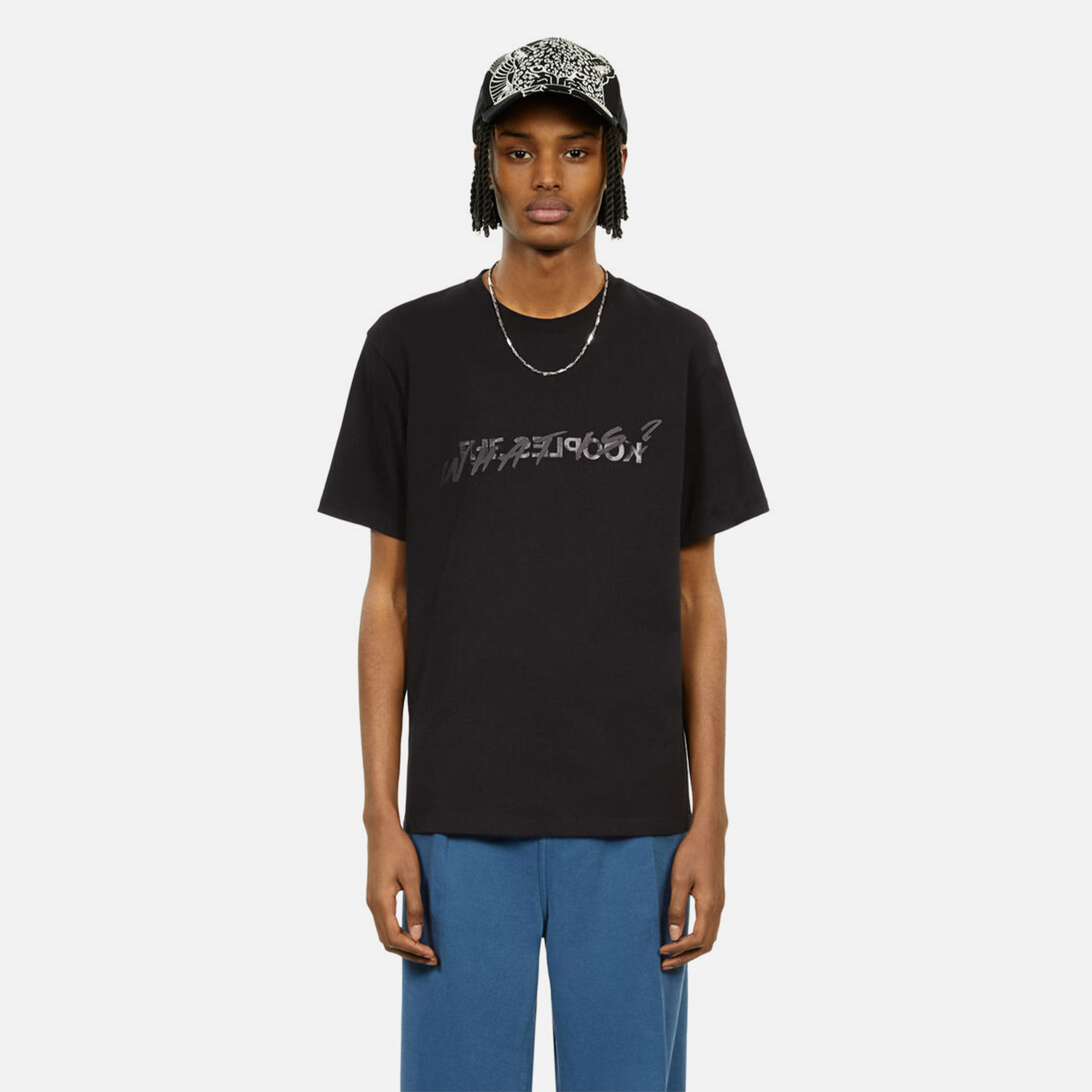 UNISEX DESENLİ SİYAH ŞAPKA