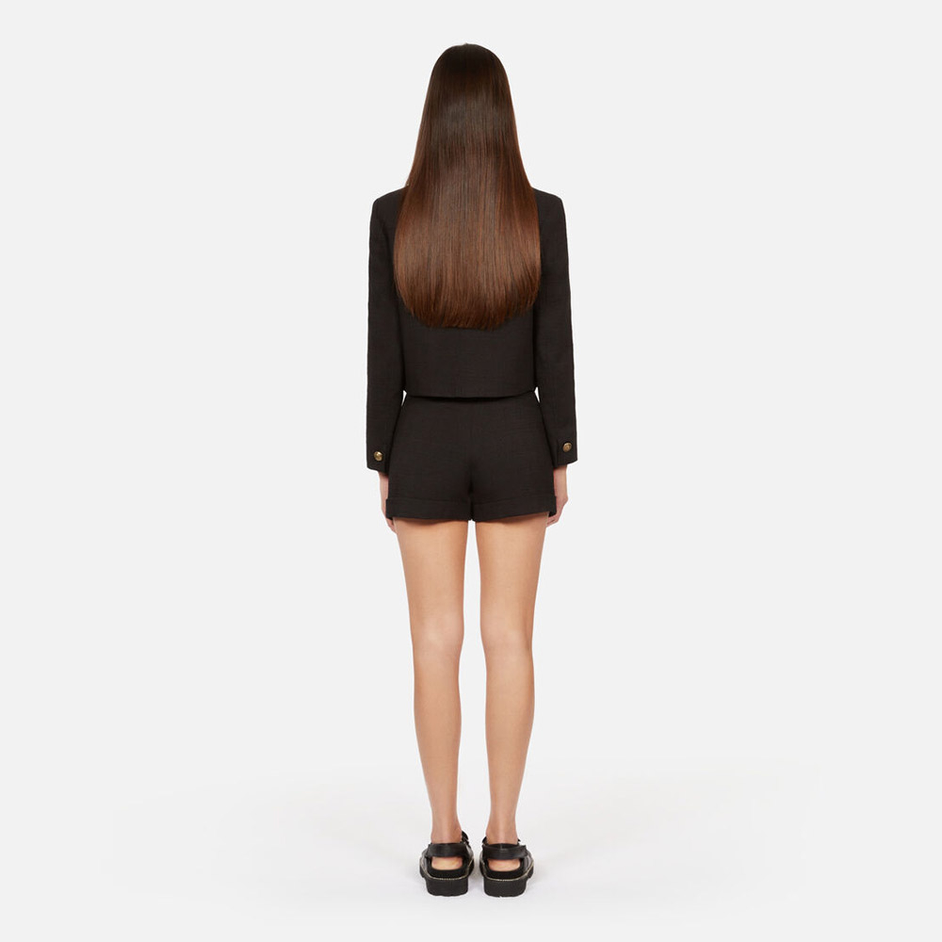 KADIN SİYAH TÜVİT CEKET