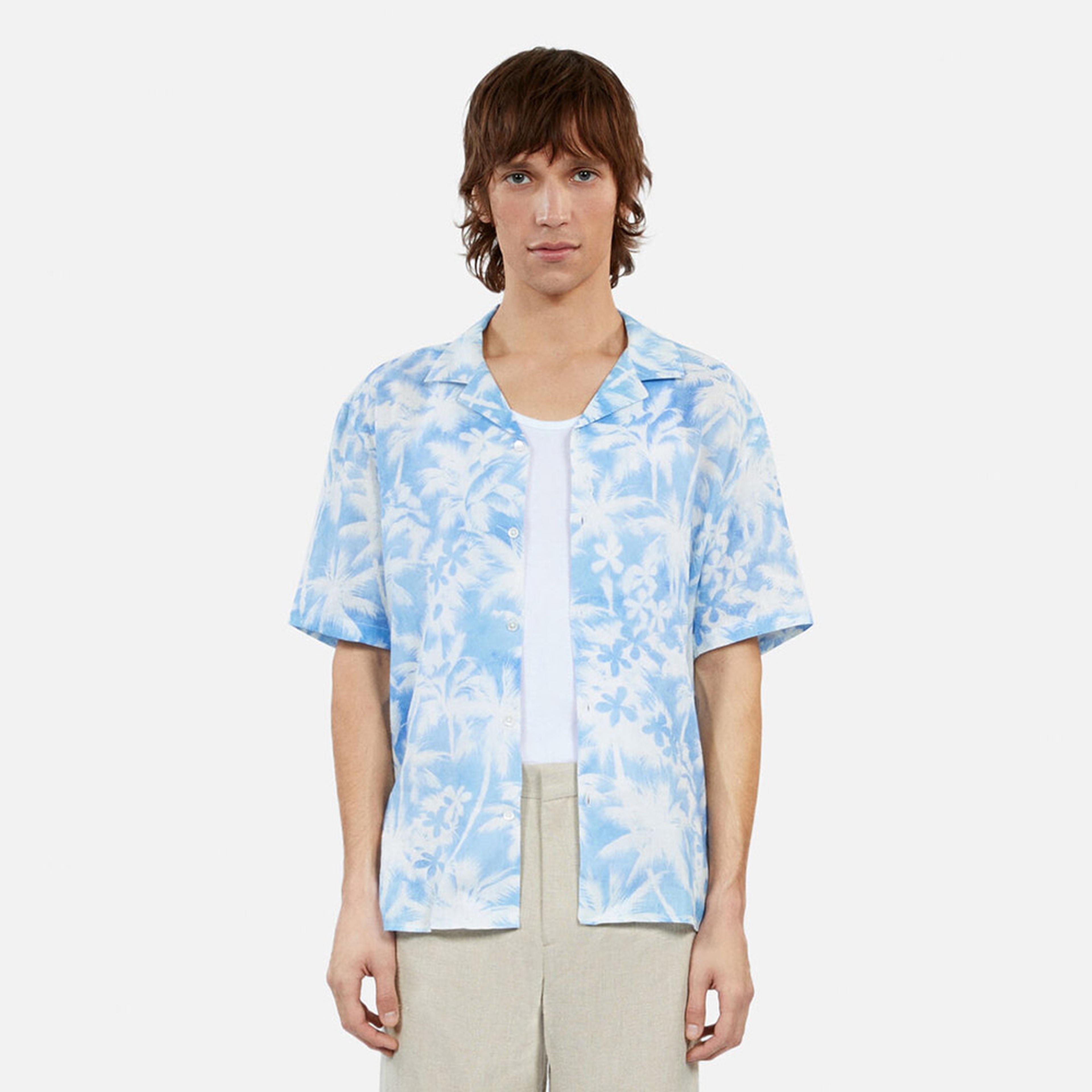 ERKEK BEYAZ DESENLİ GÖMLEK