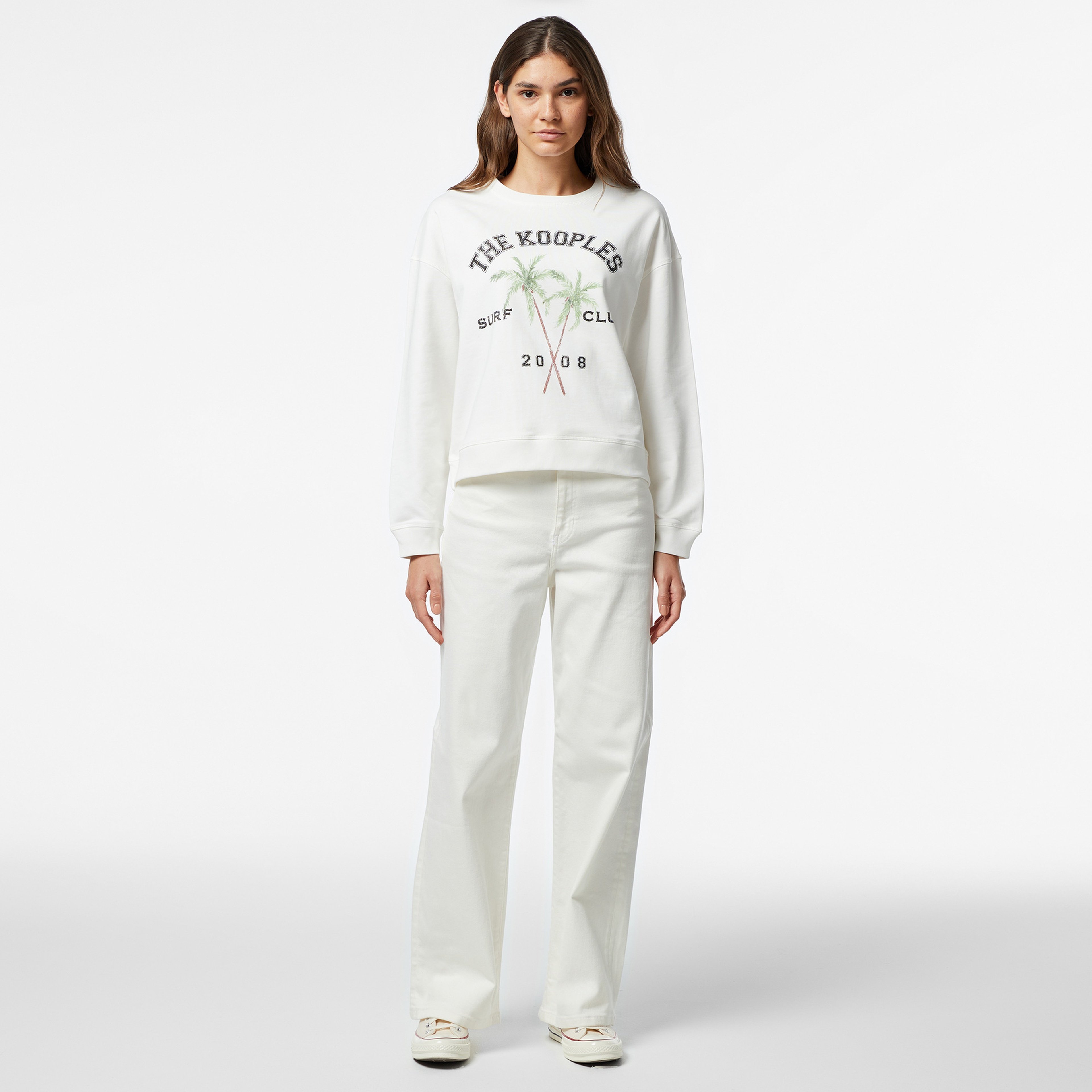 The Kooples Classic Kadın Ekru Sweatshirt