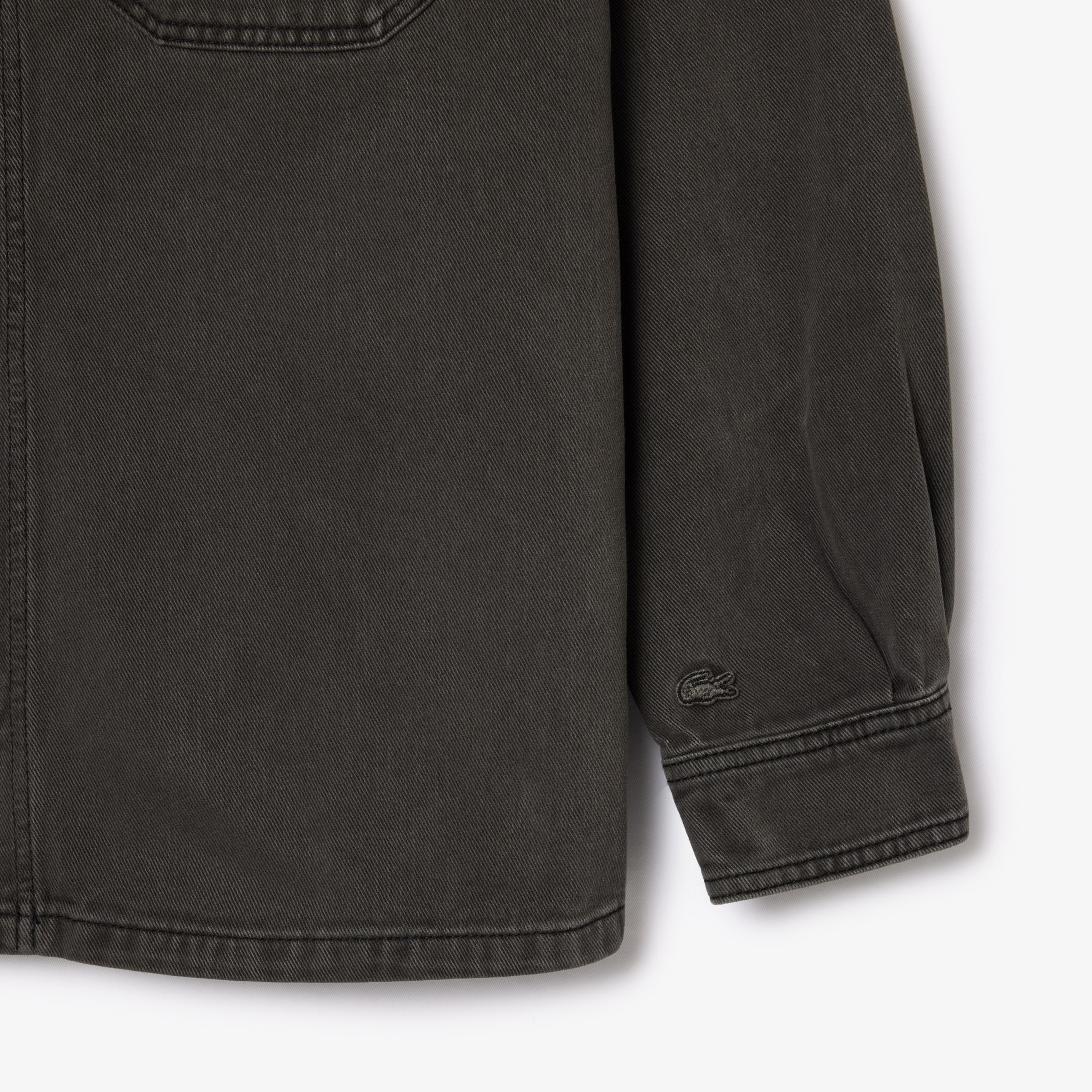 Erkek Oversize Fit Denim Gri Dış Gömlek