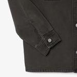 Erkek Oversize Fit Denim Gri Dış Gömlek