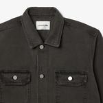 Erkek Oversize Fit Denim Gri Dış Gömlek