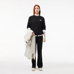 Unisex Loose Fit Bisiklet Yaka Organik Pamuk Siyah Sweatshirt