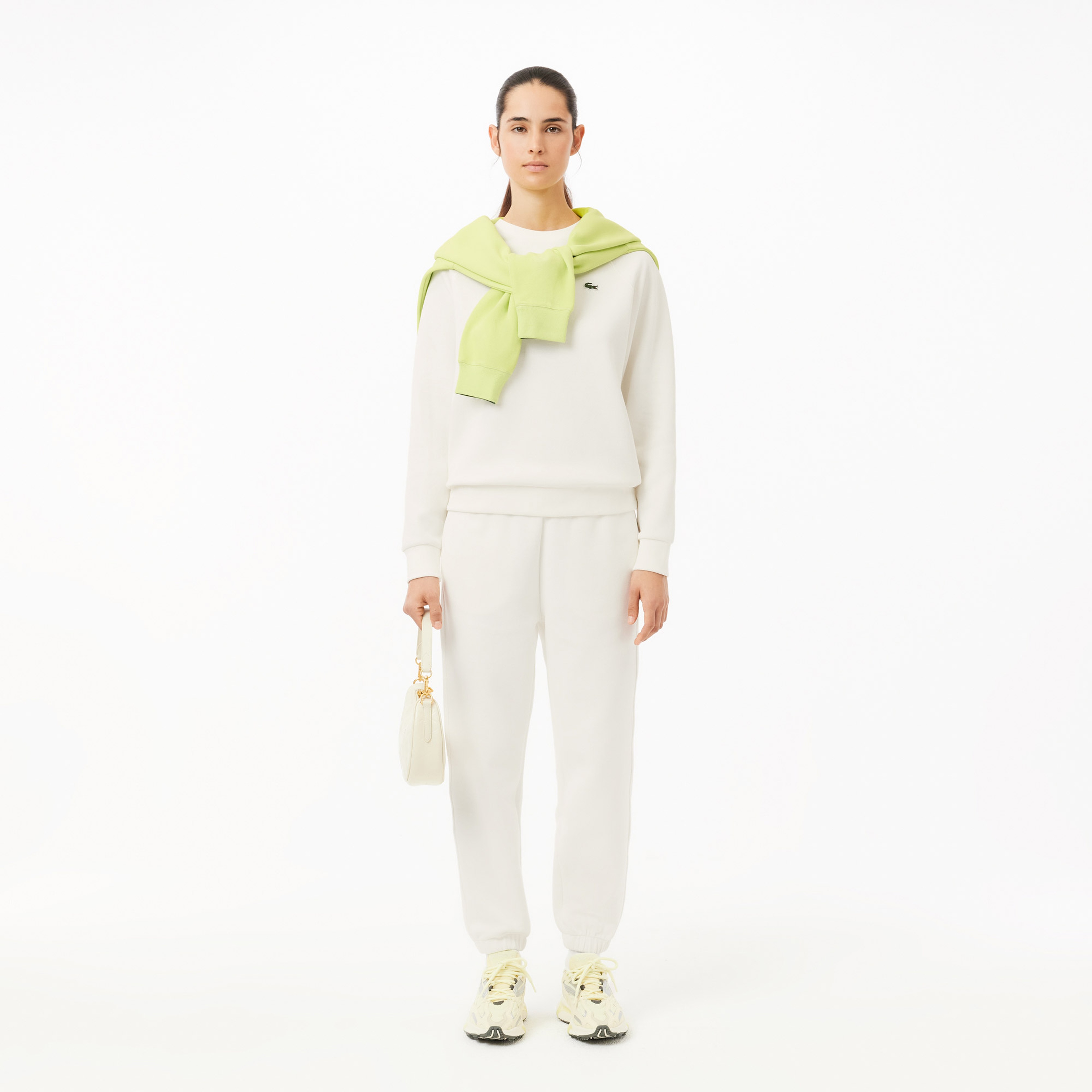 Kadın Regular Fit Bisiklet Yaka Beyaz Sweatshirt