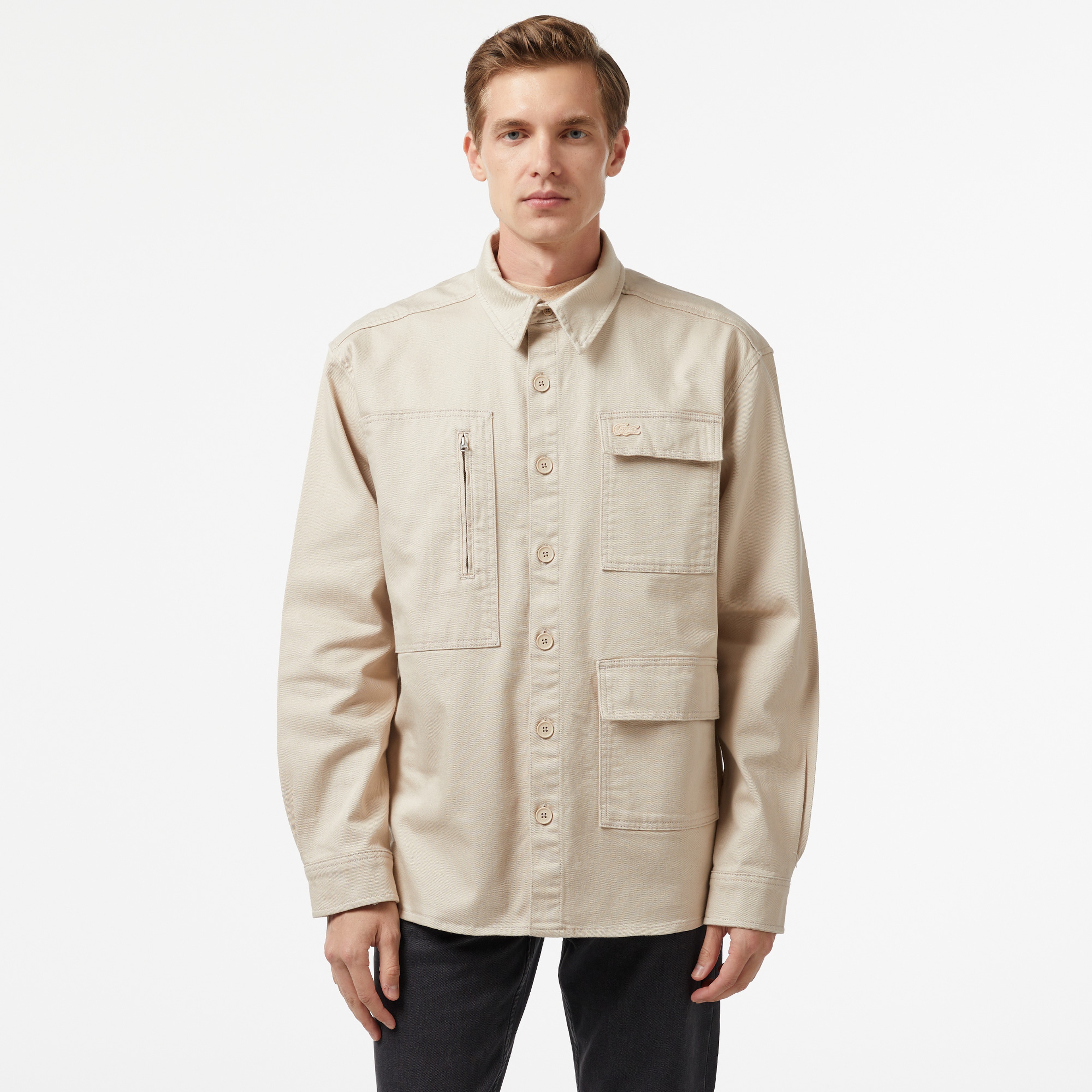 Erkek Relaxed Fit Bej Gömlek