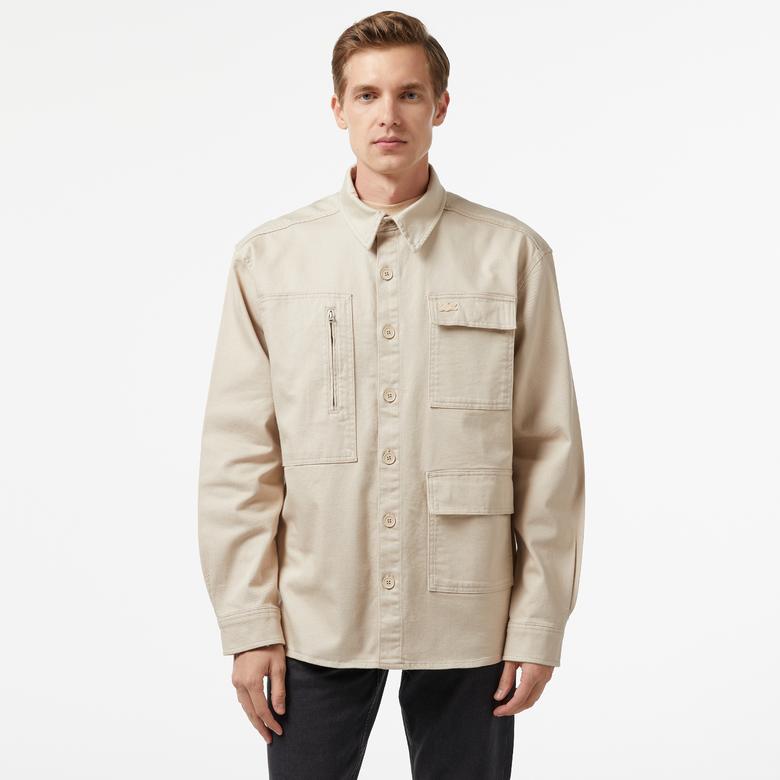 Erkek Relaxed Fit Bej Gömlek