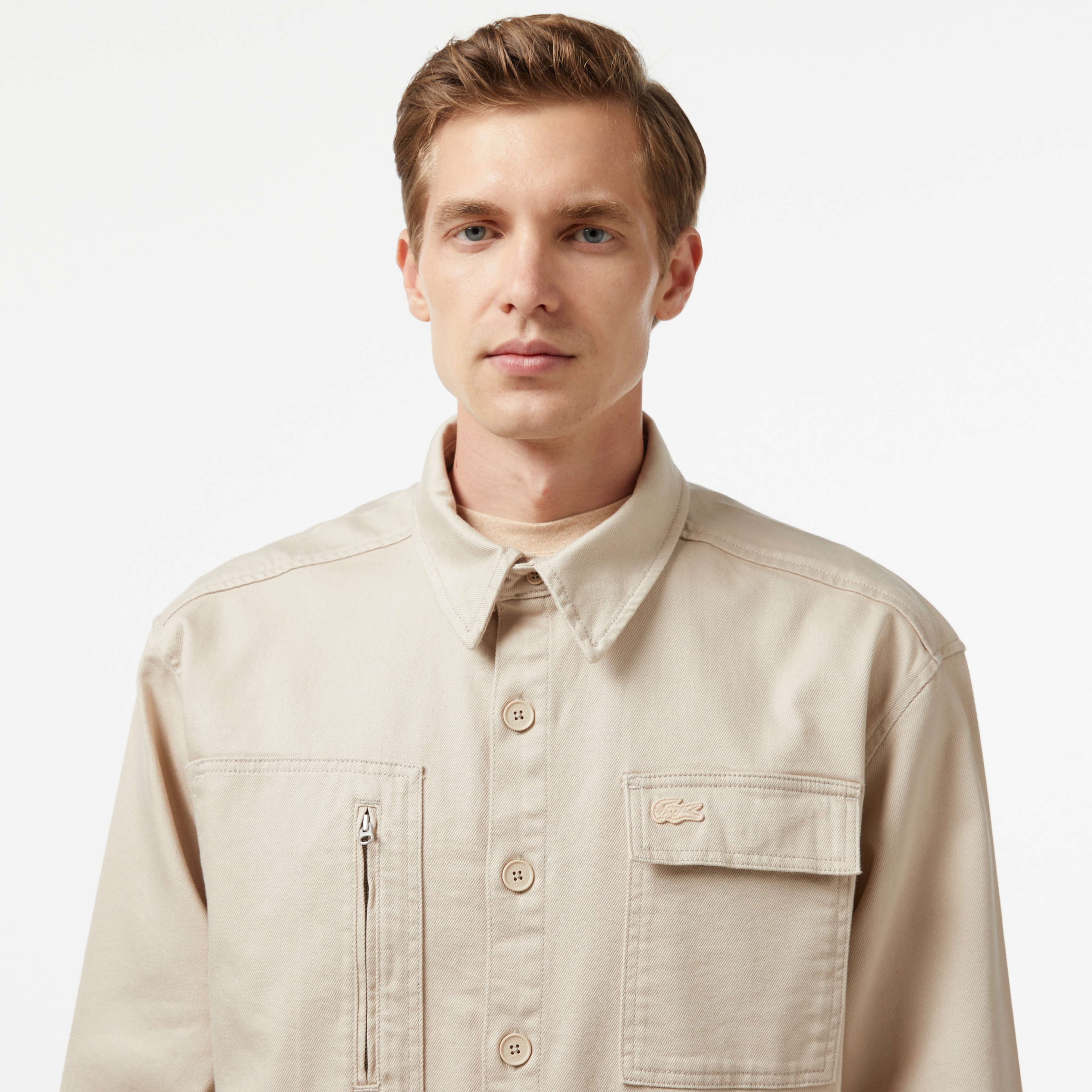 Erkek Relaxed Fit Bej Gömlek