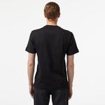 Erkek Regular Fit Bisiklet Yaka Baskılı Siyah T-Shirt