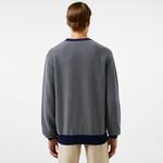 Erkek Relaxed Fit Bisiklet Yaka Lacivert Triko