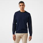 Erkek Relaxed Fit Bisiklet Yaka Lacivert Kazak