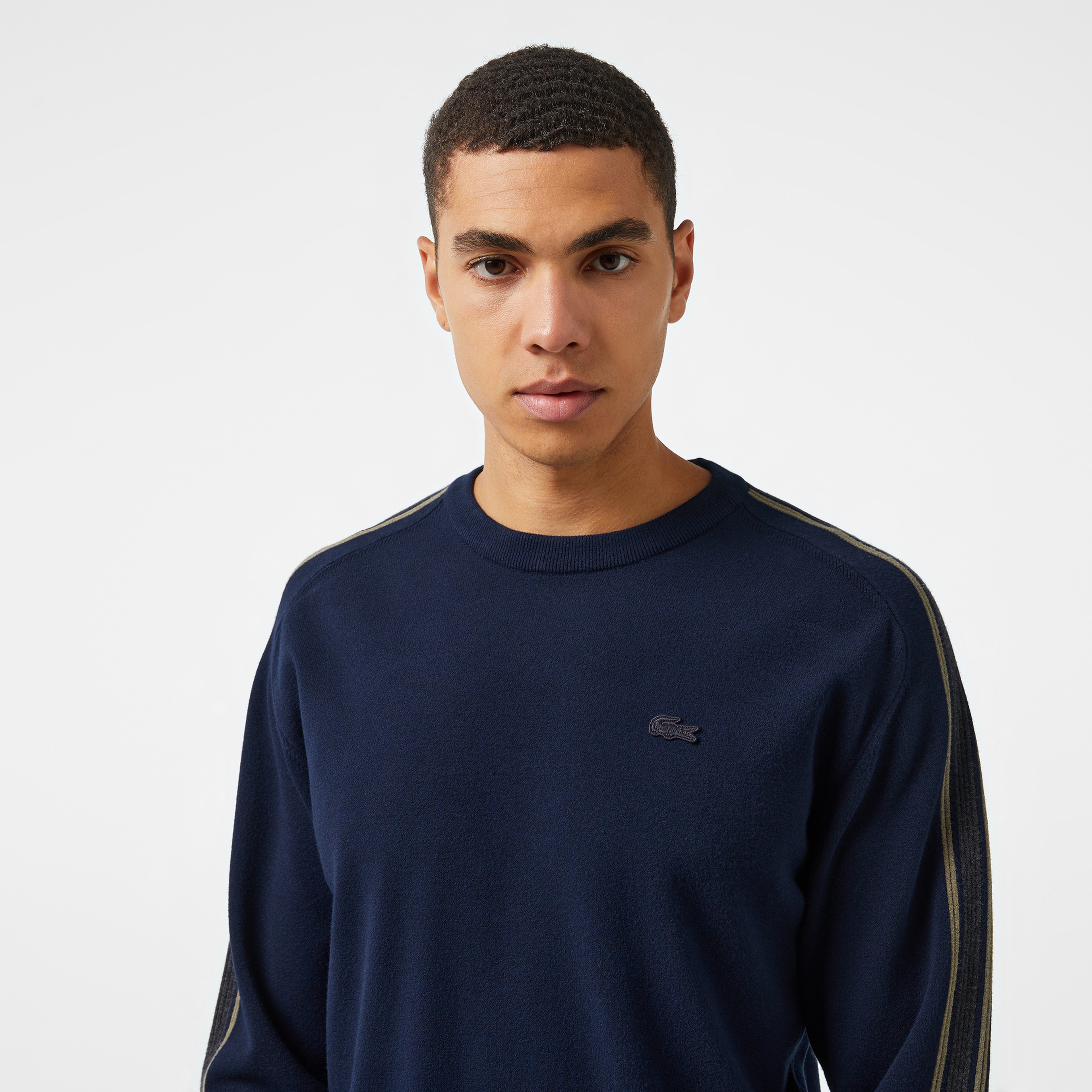 Erkek Relaxed Fit Bisiklet Yaka Lacivert Kazak