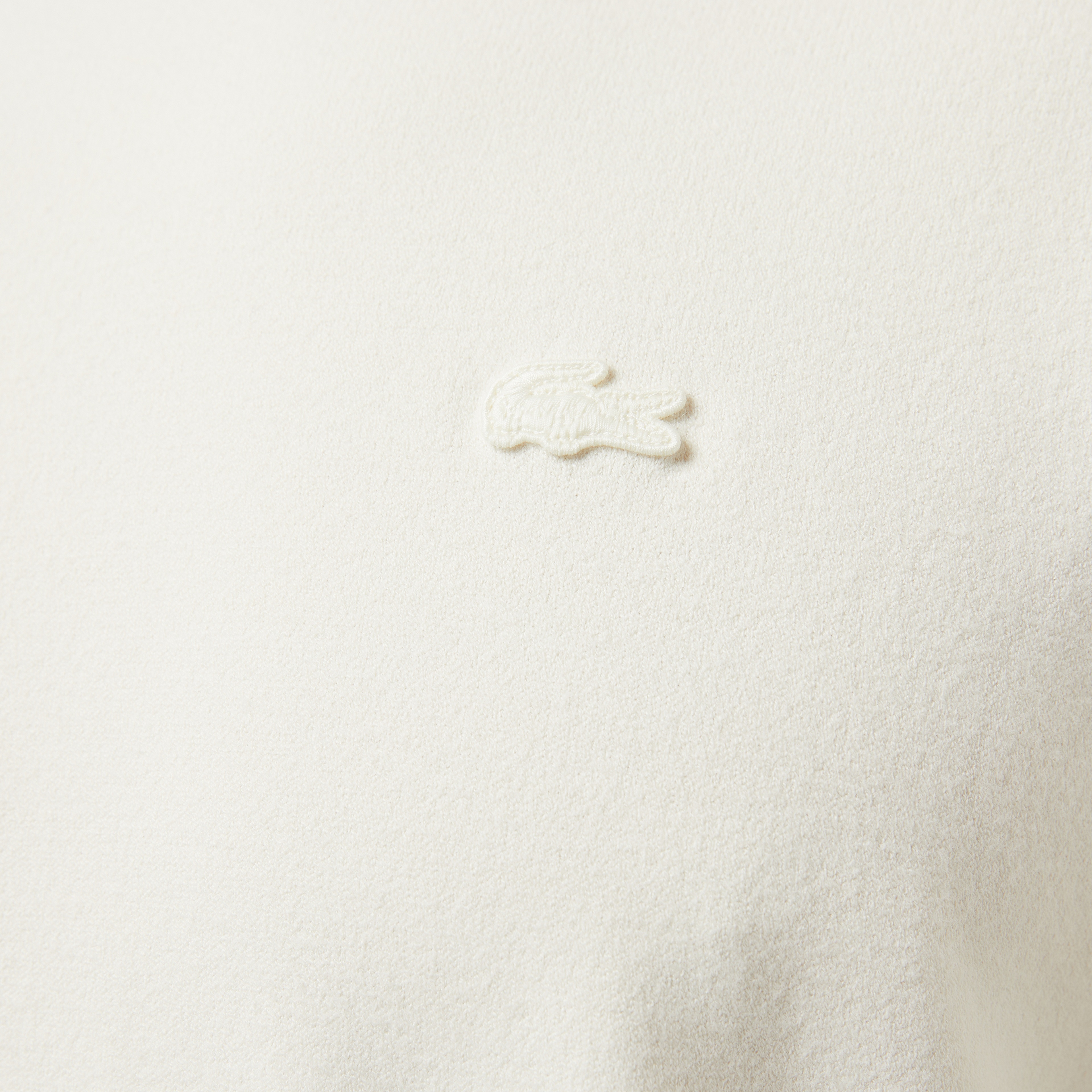 Erkek Relaxed Fit Bisiklet Yaka Beyaz Kazak