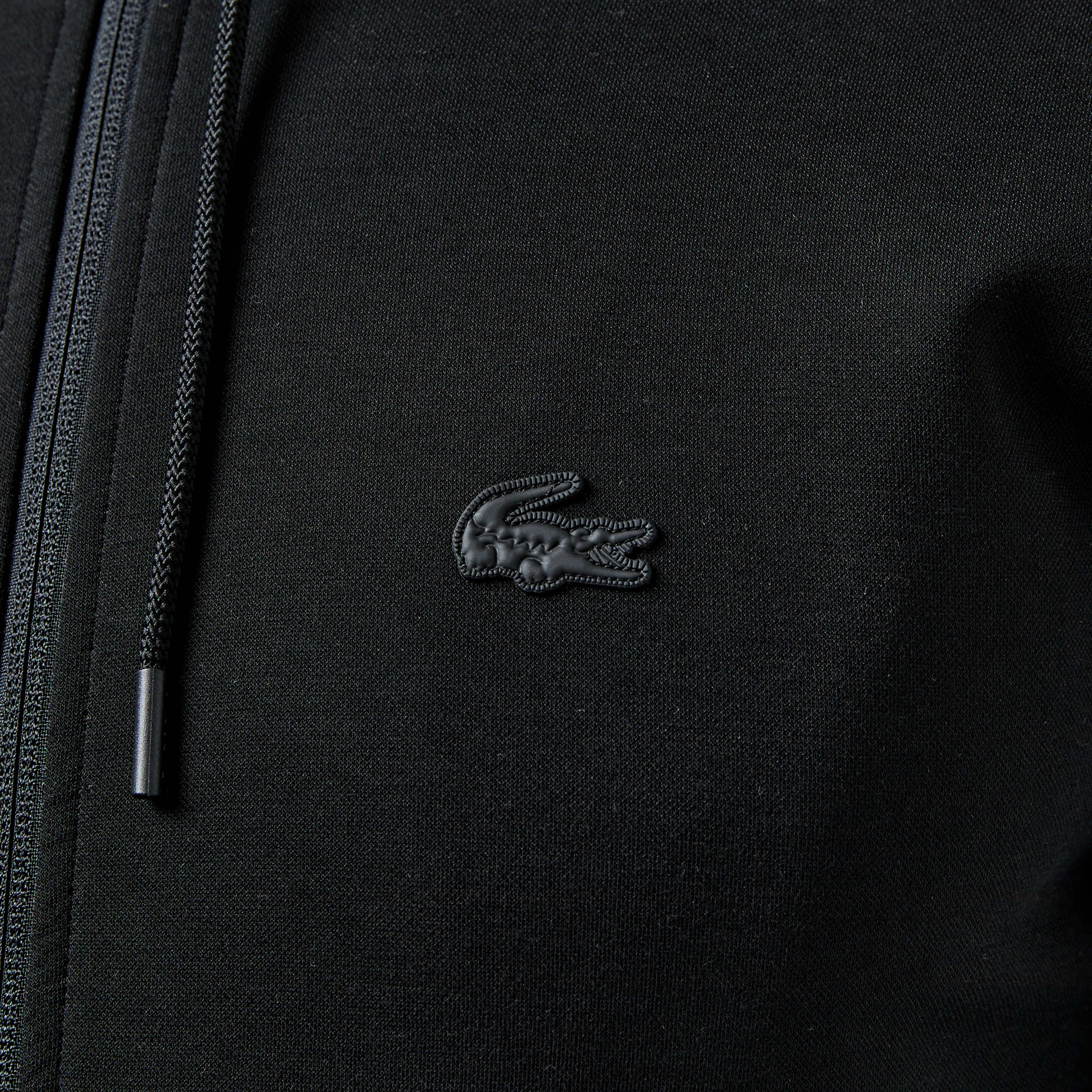 Erkek Slim Fit Kapüşonlu Siyah Sweatshirt