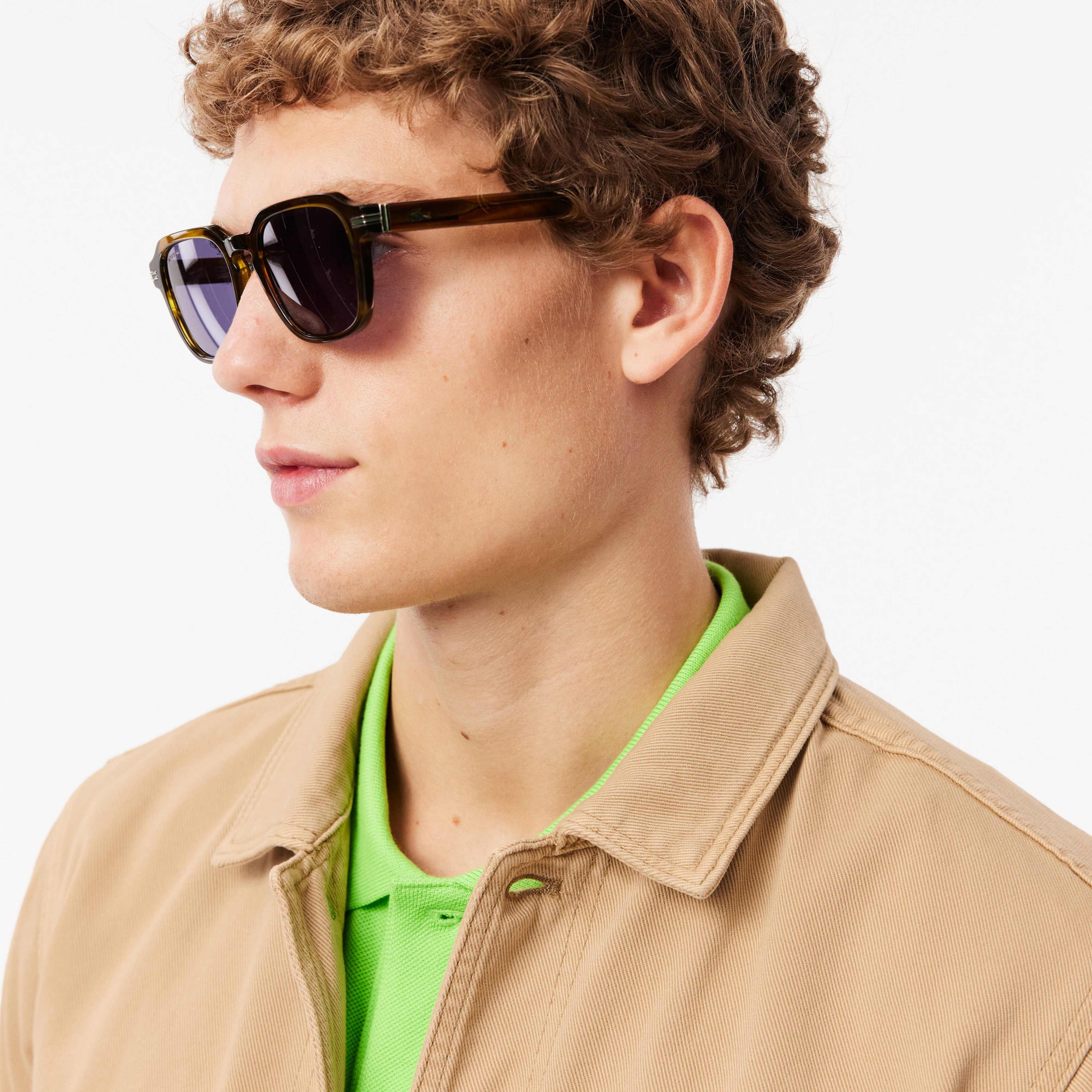 Erkek Oversized Fit Denim Kahverengi Dış Gömlek