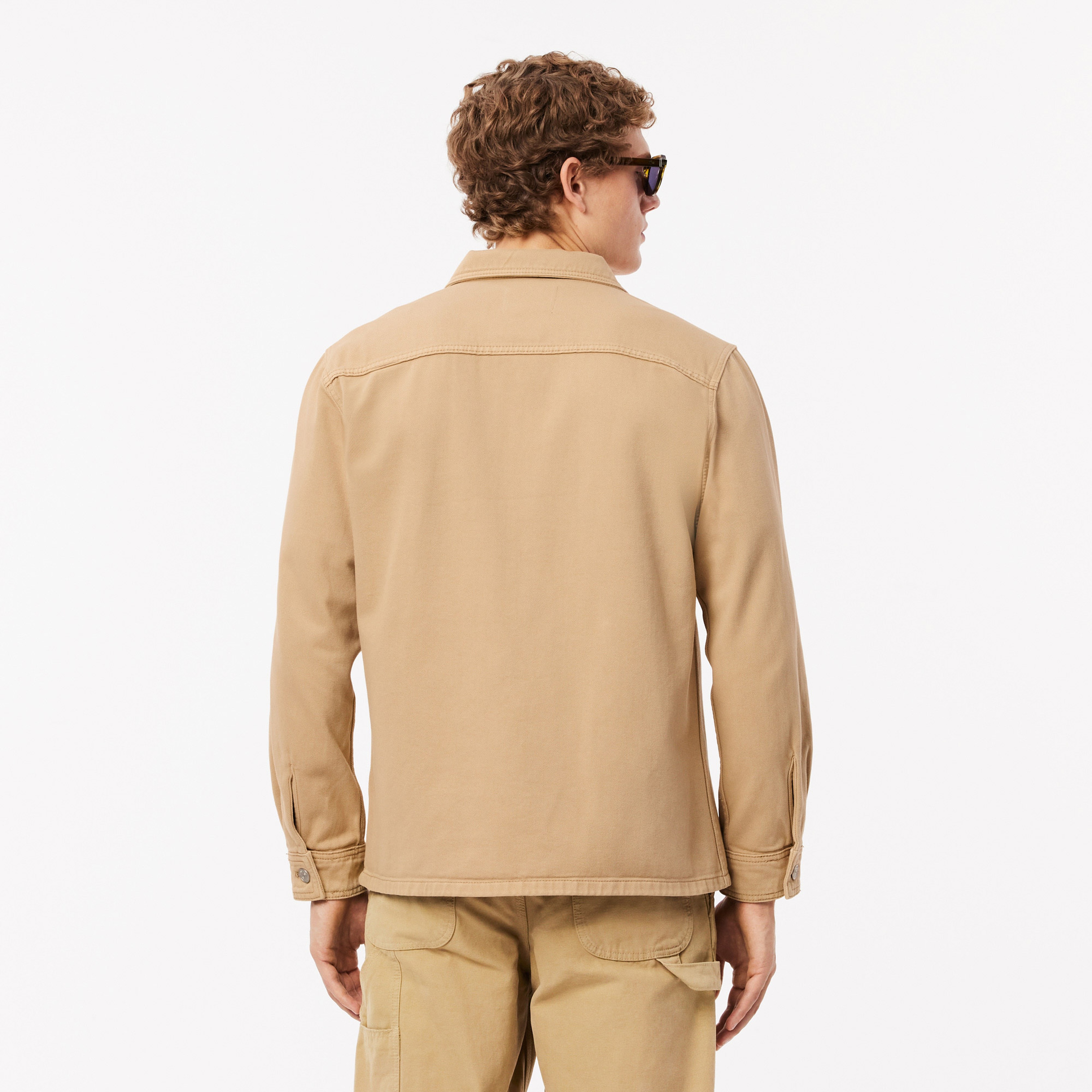 Erkek Oversized Fit Denim Kahverengi Dış Gömlek